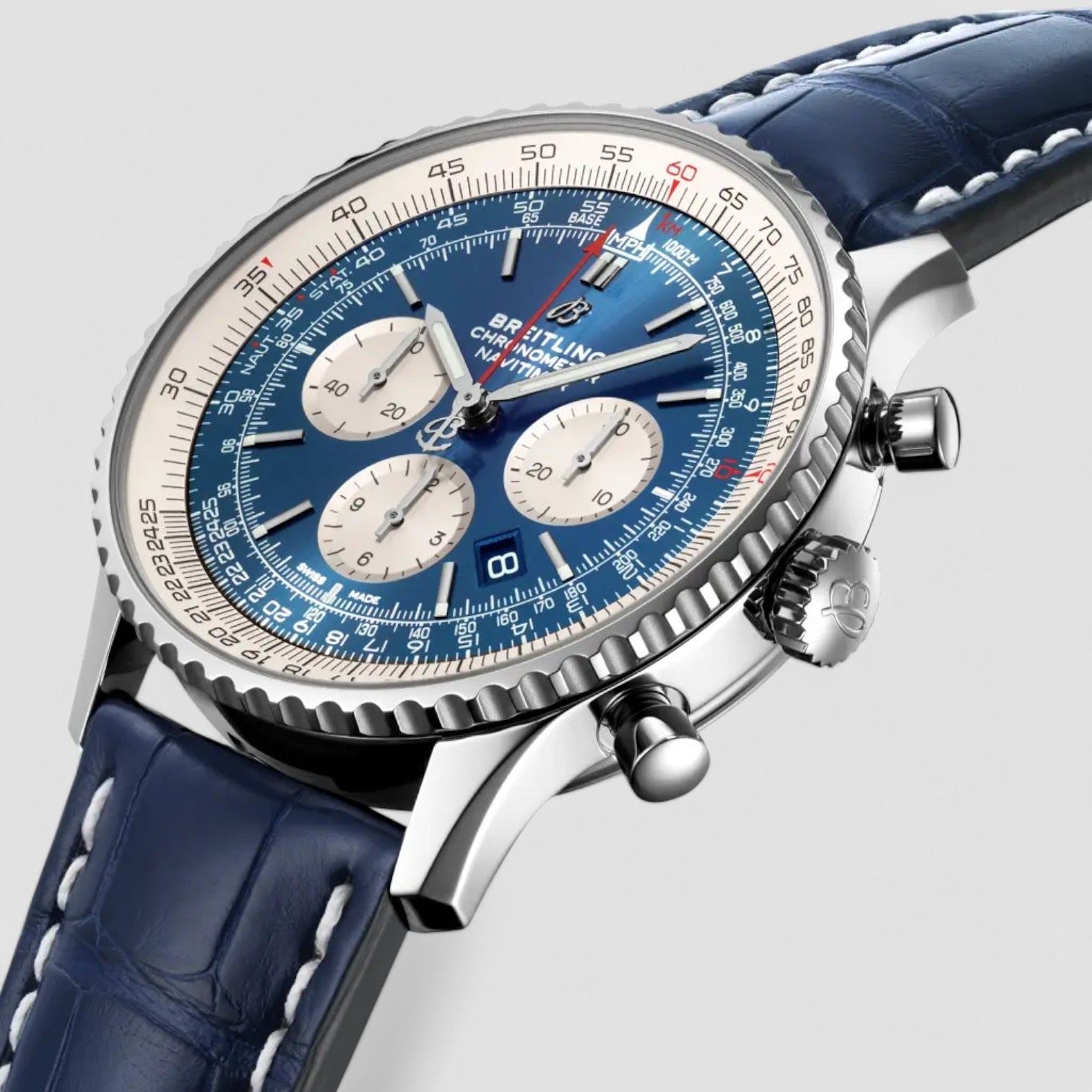 Navitimer 1 Chronograph Automatic Chronometer Auora Blue Dial Men's Watch