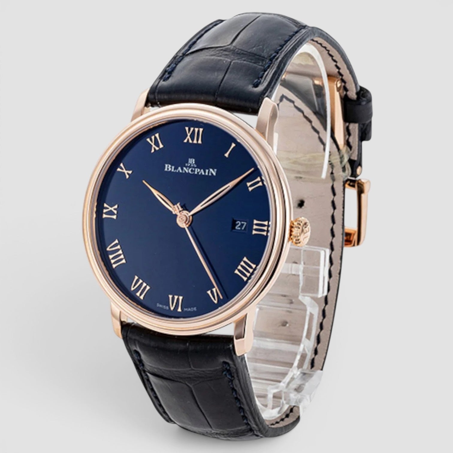 Villeret Ultra-Slim Automatic 40mm Rose Gold Blue Dial