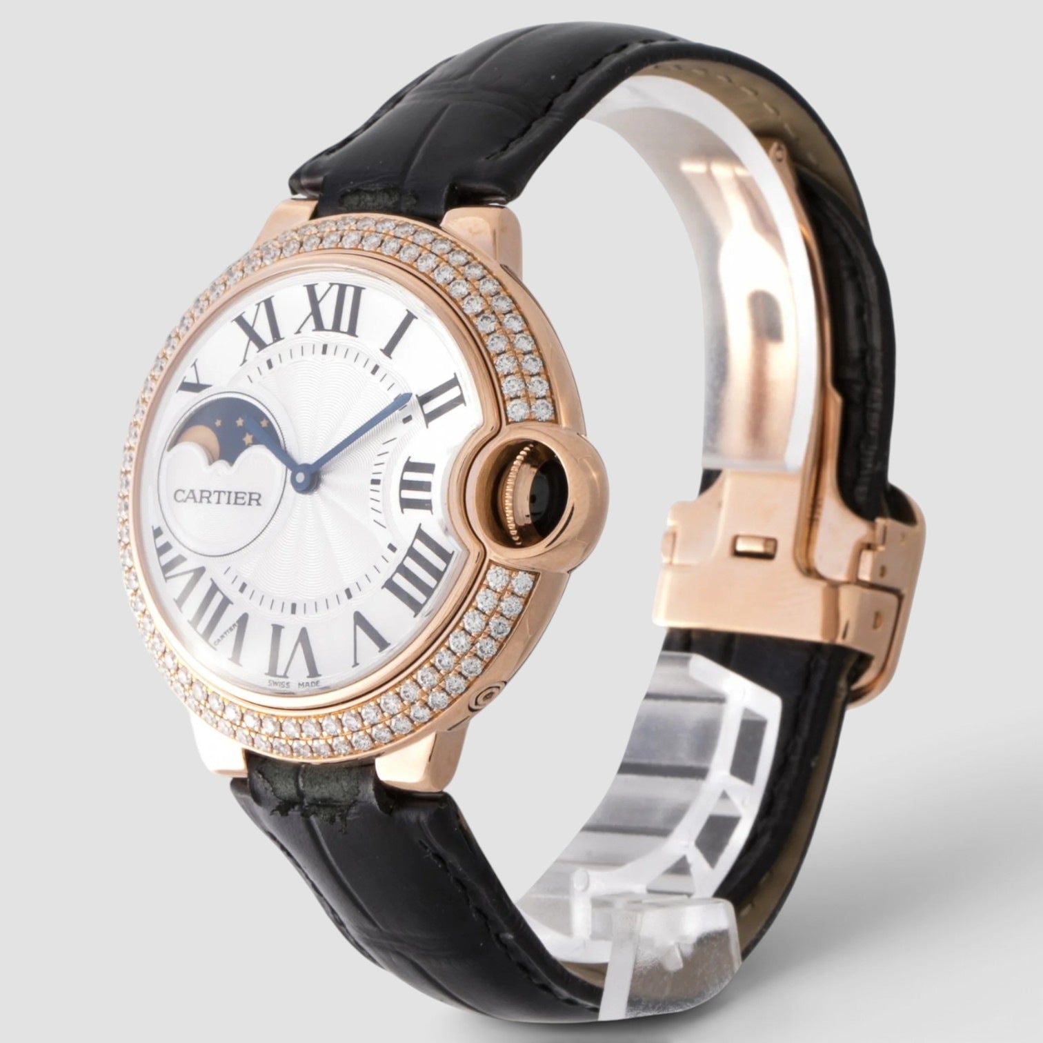 Ballon Bleu de Cartier 37mm 18K Rose Gold Diamond Bezel