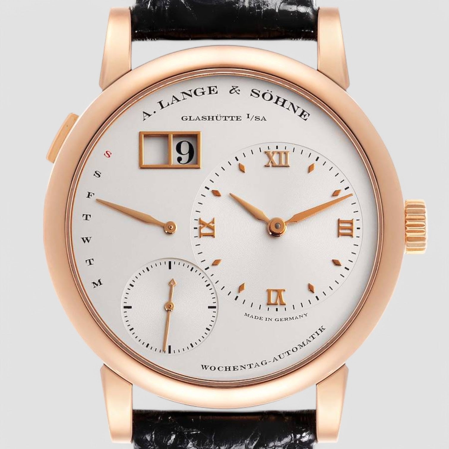 Lange 1 Daymatic 18K Rose Gold / Deployant Buckle