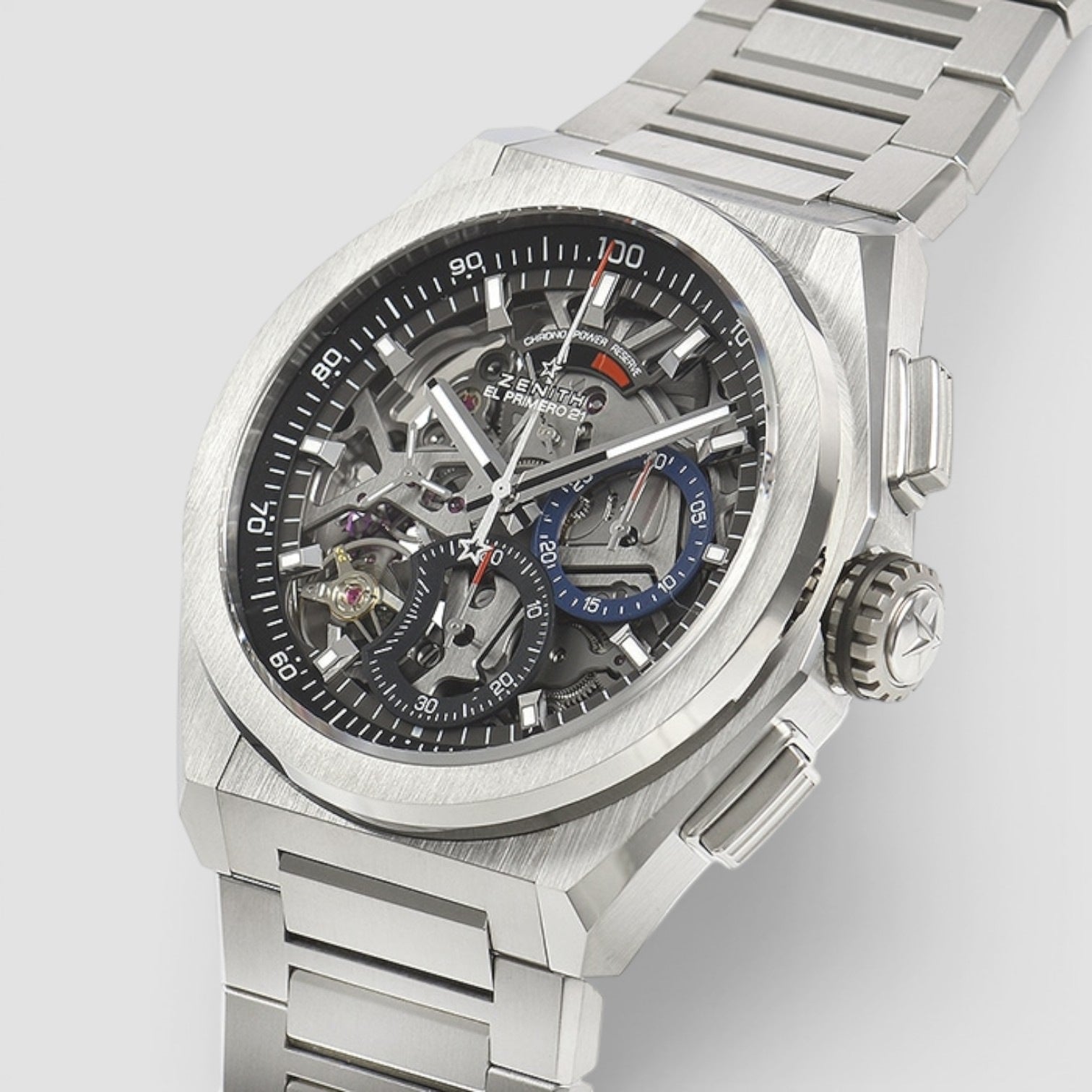Defy El Primero 21 Chronograph 44mm Titanium Skeleton Dial