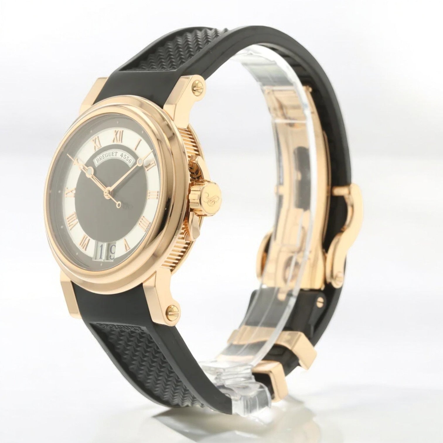 Marine Automatic Big Date 18K Rose Gold / Rubber