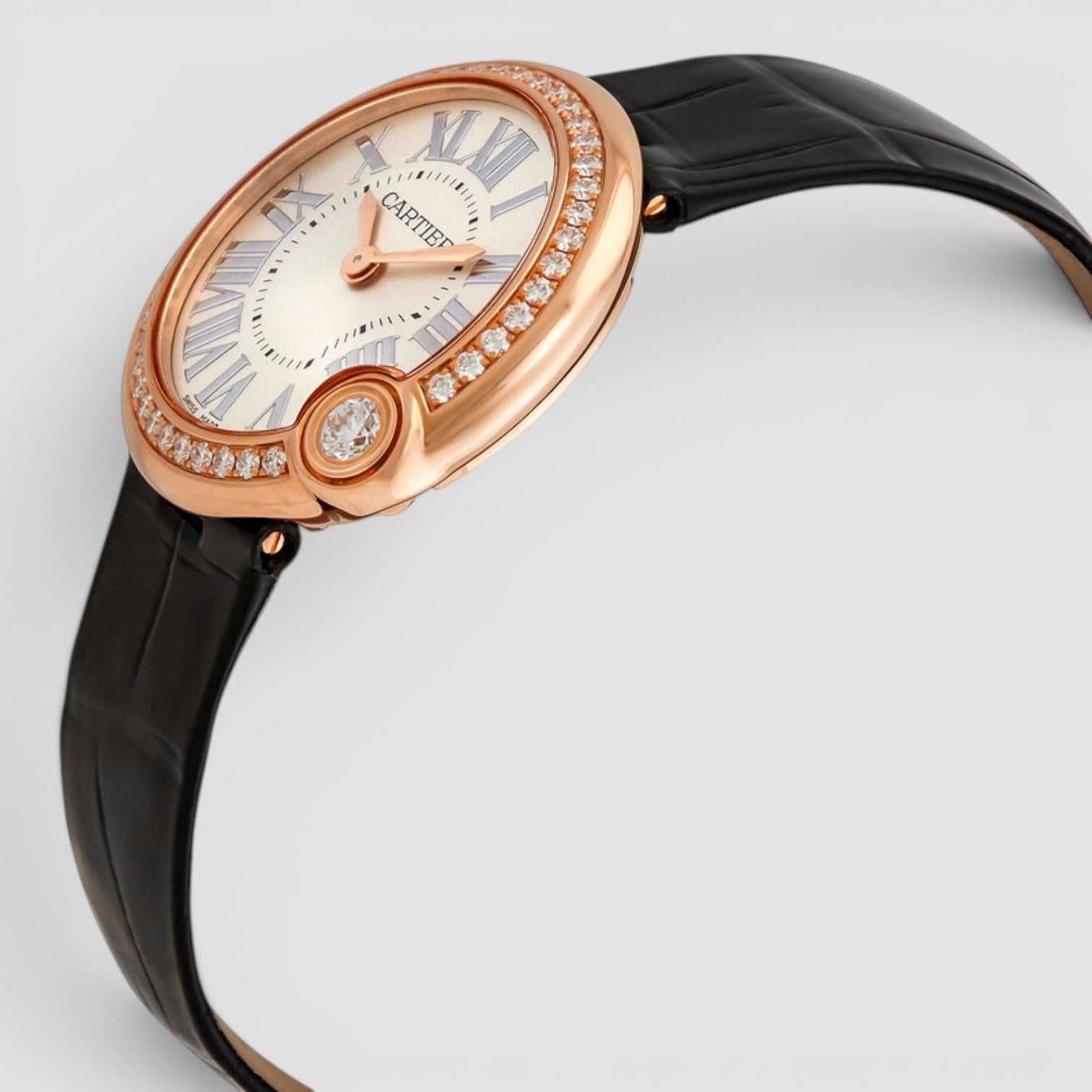 Ballon Blanc de Cartier 30mm 18K Rose Gold Diamond-Set