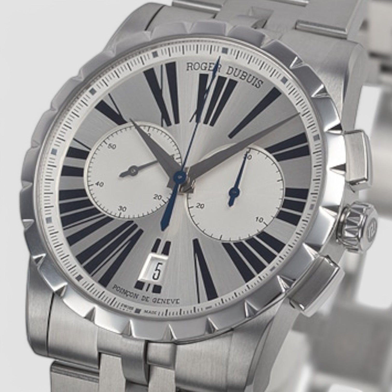 Excalibur 42 Steel / Silvered / Roman / Bracelet