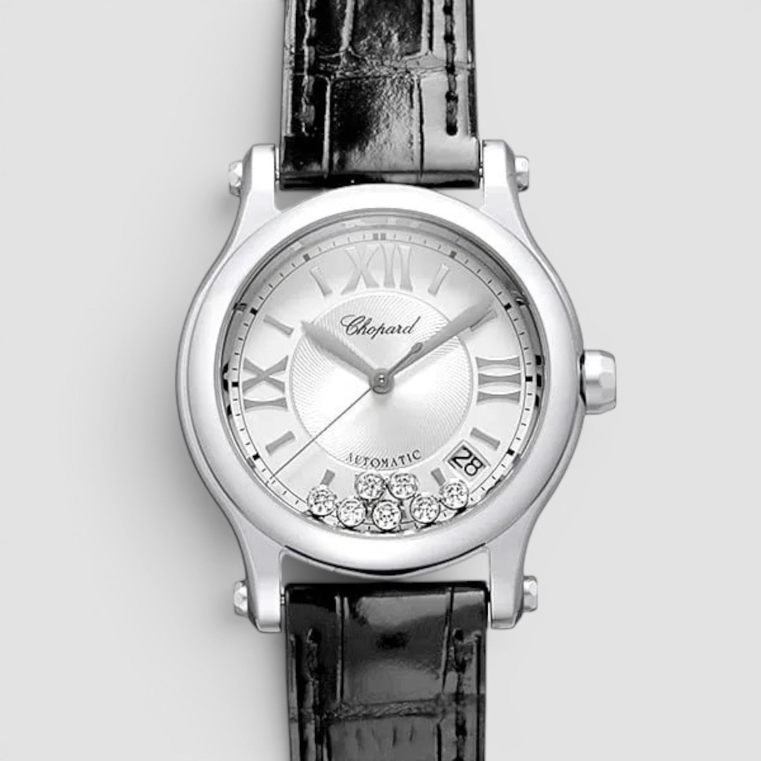 Happy Sport 36mm Steel Floating Diamonds