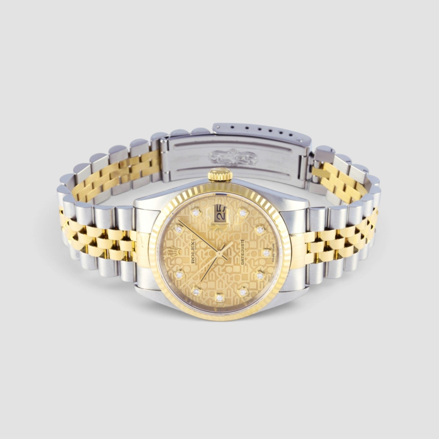 Datejust 36 Champagne Computer Diamond Dial 18K Yellow Gold & Steel