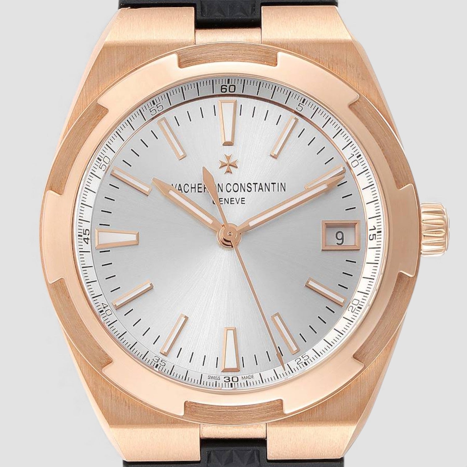 Overseas 4500v Automatic 41mm Silver Dial Rose Gold