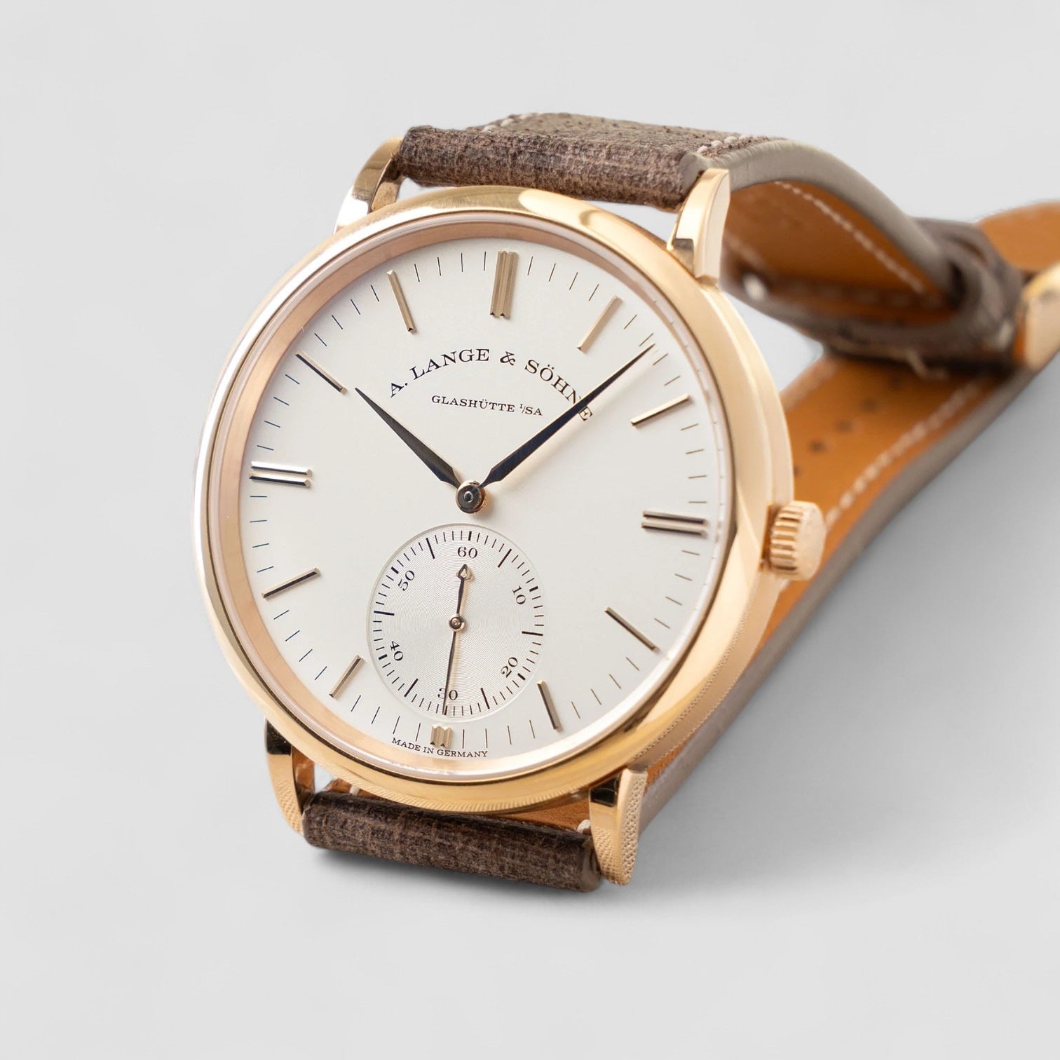 Saxonia 18kt Pink Gold Automatic Silver Dial Men's Watch