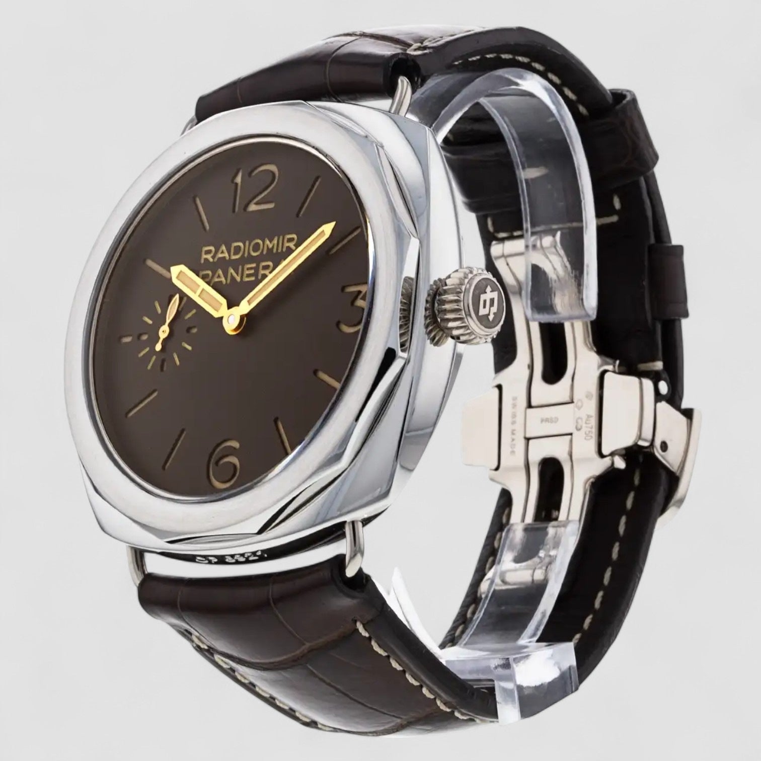 Radiomir Platino Brown Dial Minerva Movement RARE