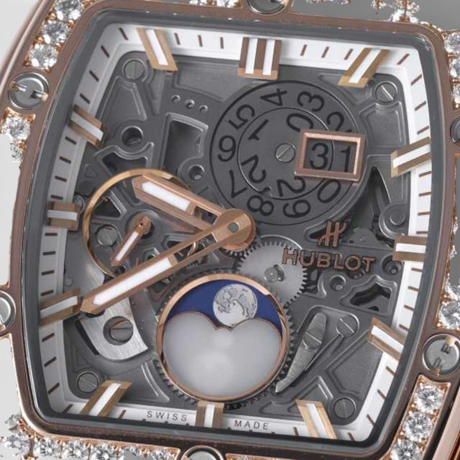 Spirit Of Big Bang King Gold White Pave