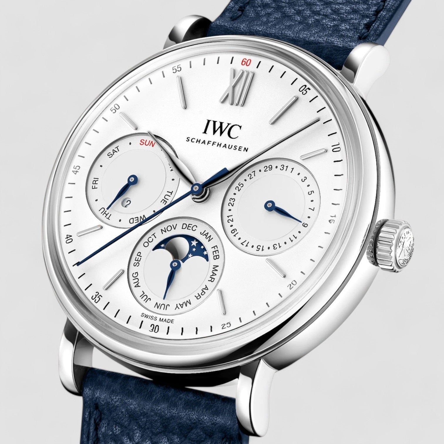 Portofino Perpetual Calendar Steel