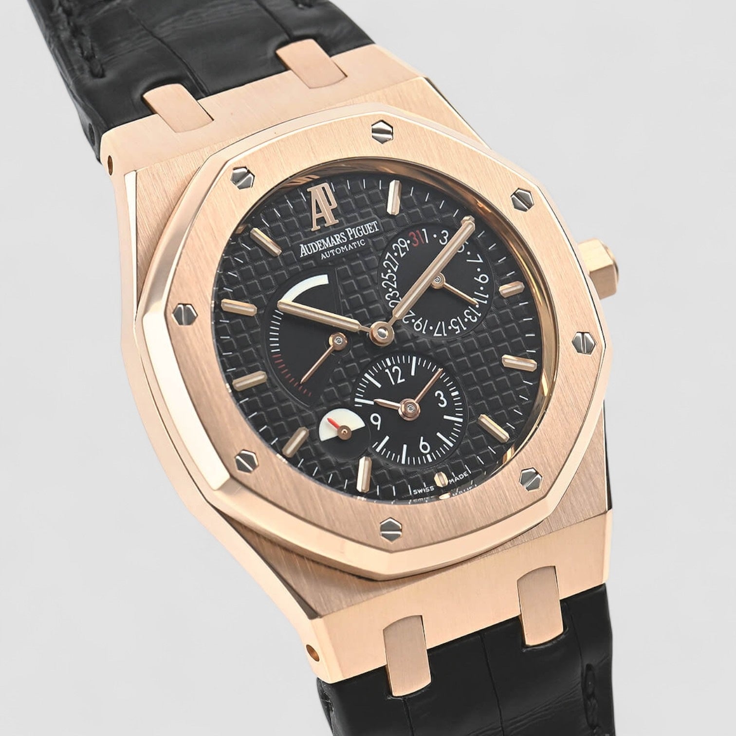 Royal Oak Dual Time 18K Rose Gold / Black Dial
