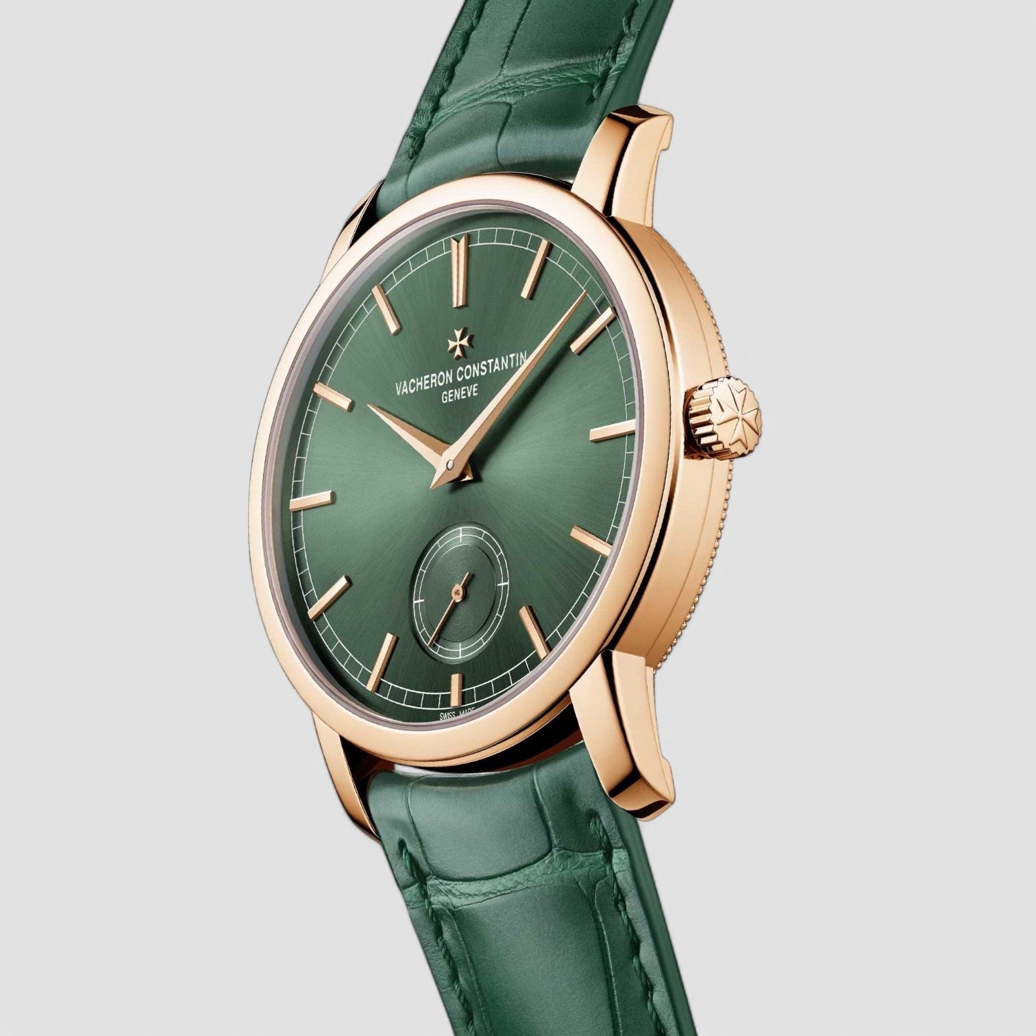 Patrimony Traditionnelle Manual Wind 18K Rose Gold GREEN DIAL