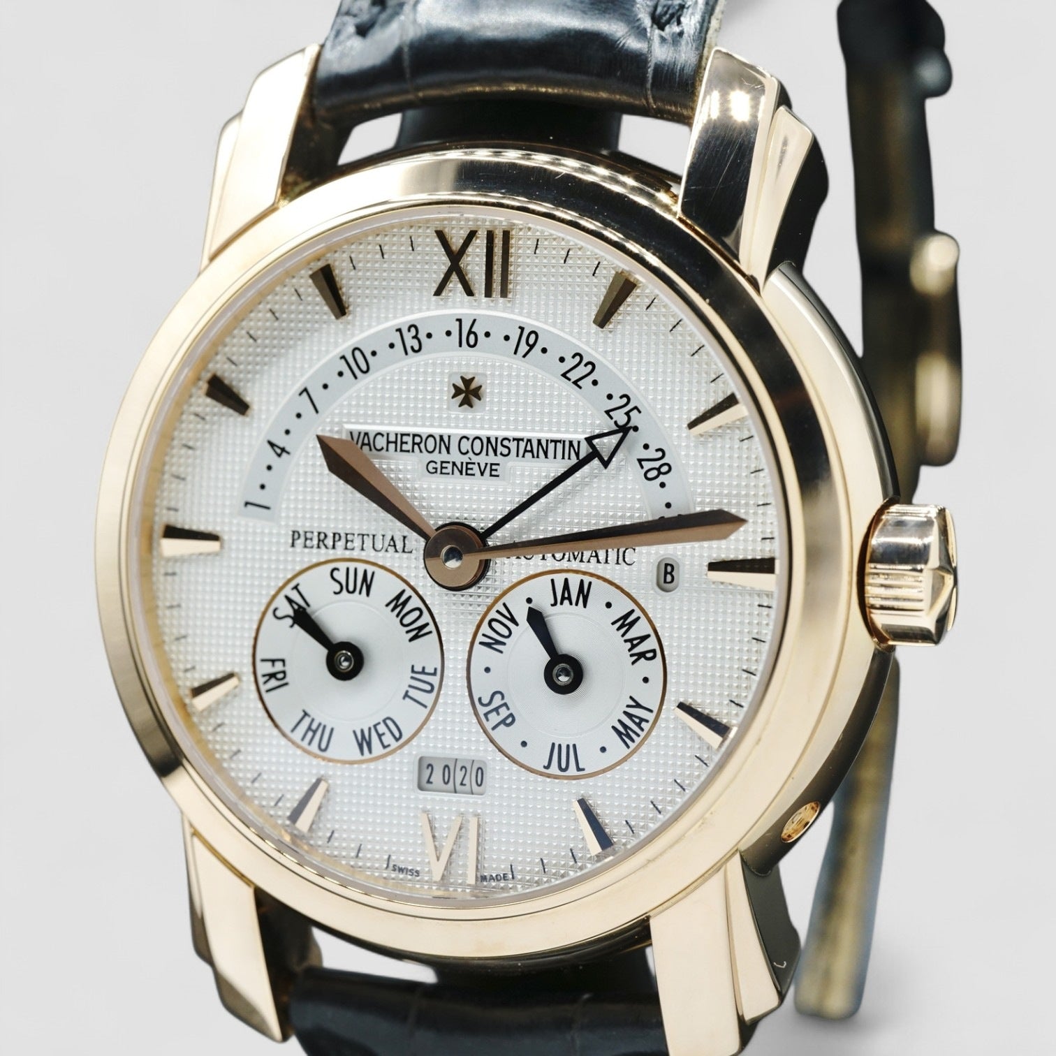 31 Day Retrograde Perpetual Calendar Mens Watch