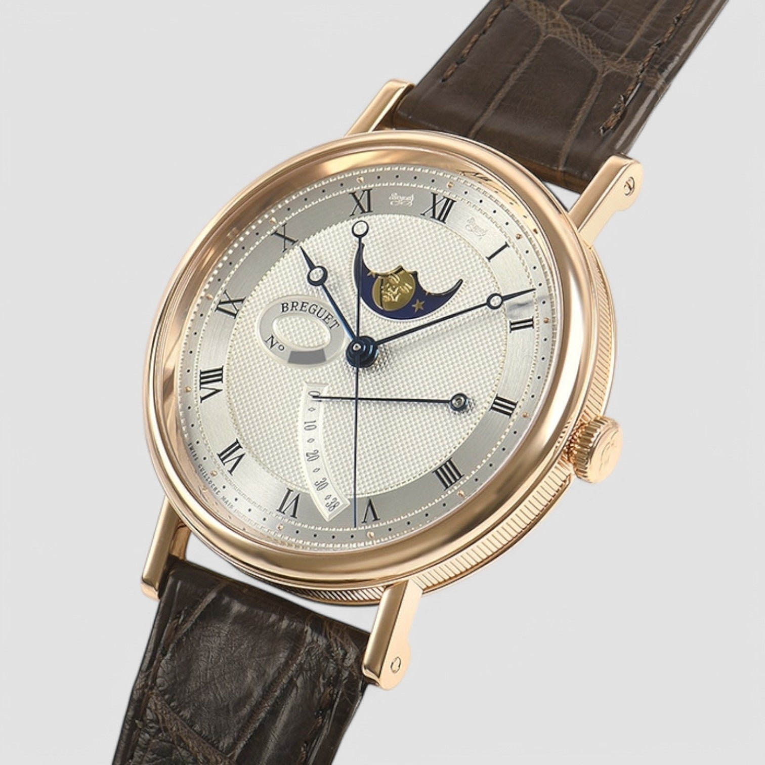 Classique Automatic Gold Dial Brown Leather Men's Watch