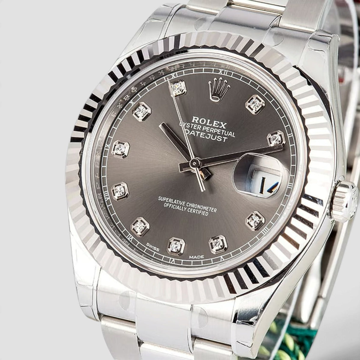 Datejust II 41 Grey Diamond Dial