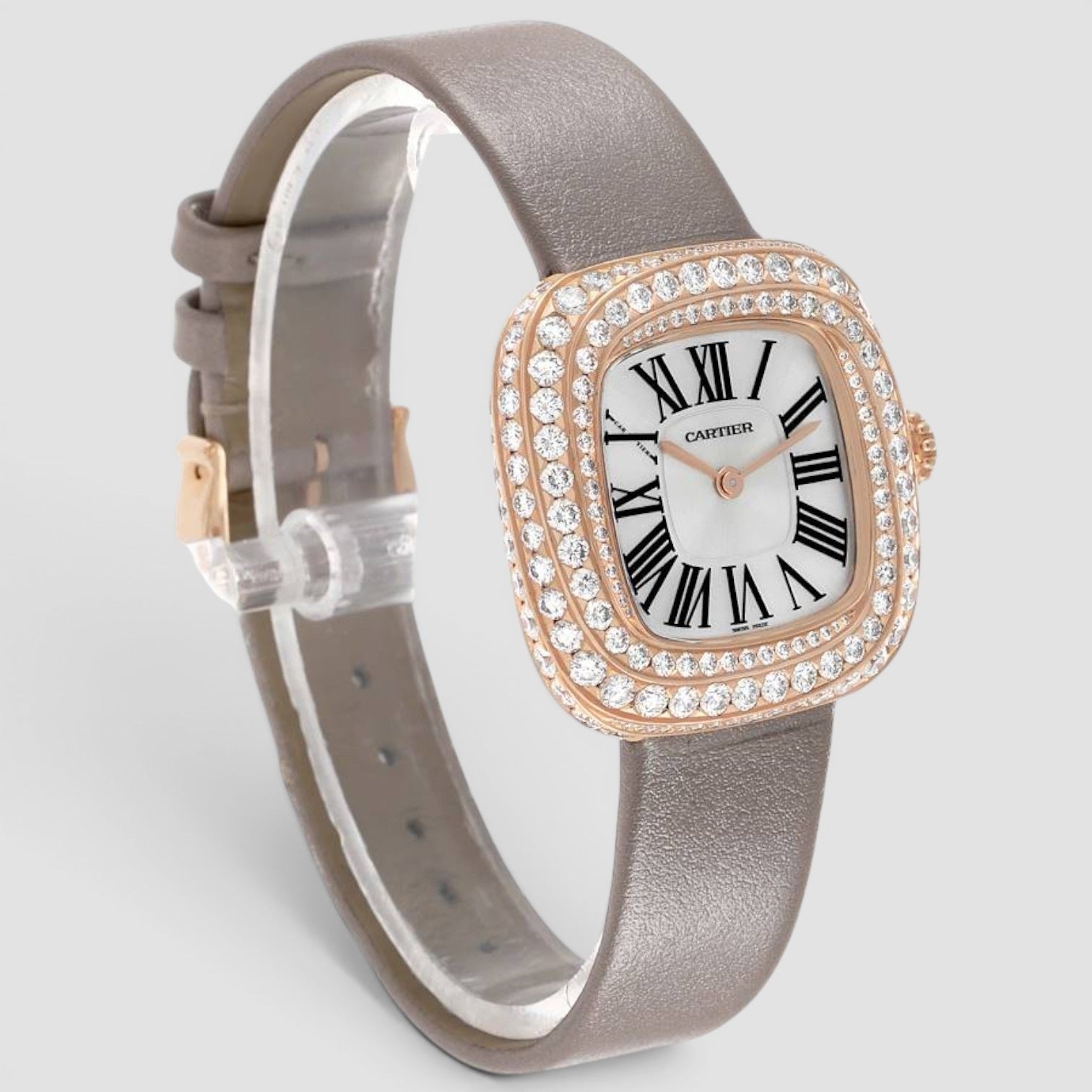 Coussin Rose Gold Diamond Ladies Watch
