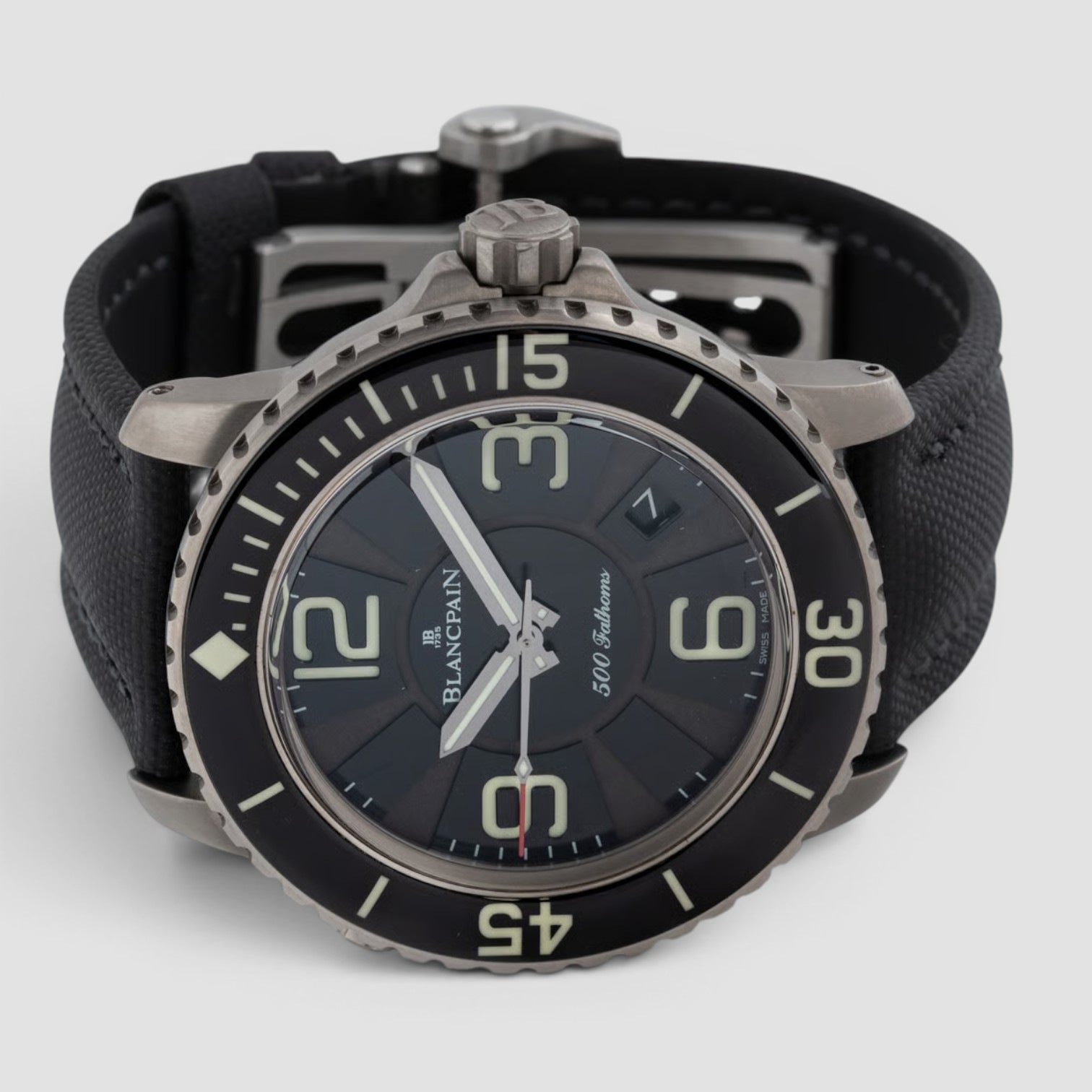 Fifty Fathoms 500 Fathoms 48mm Titanium Black Dial