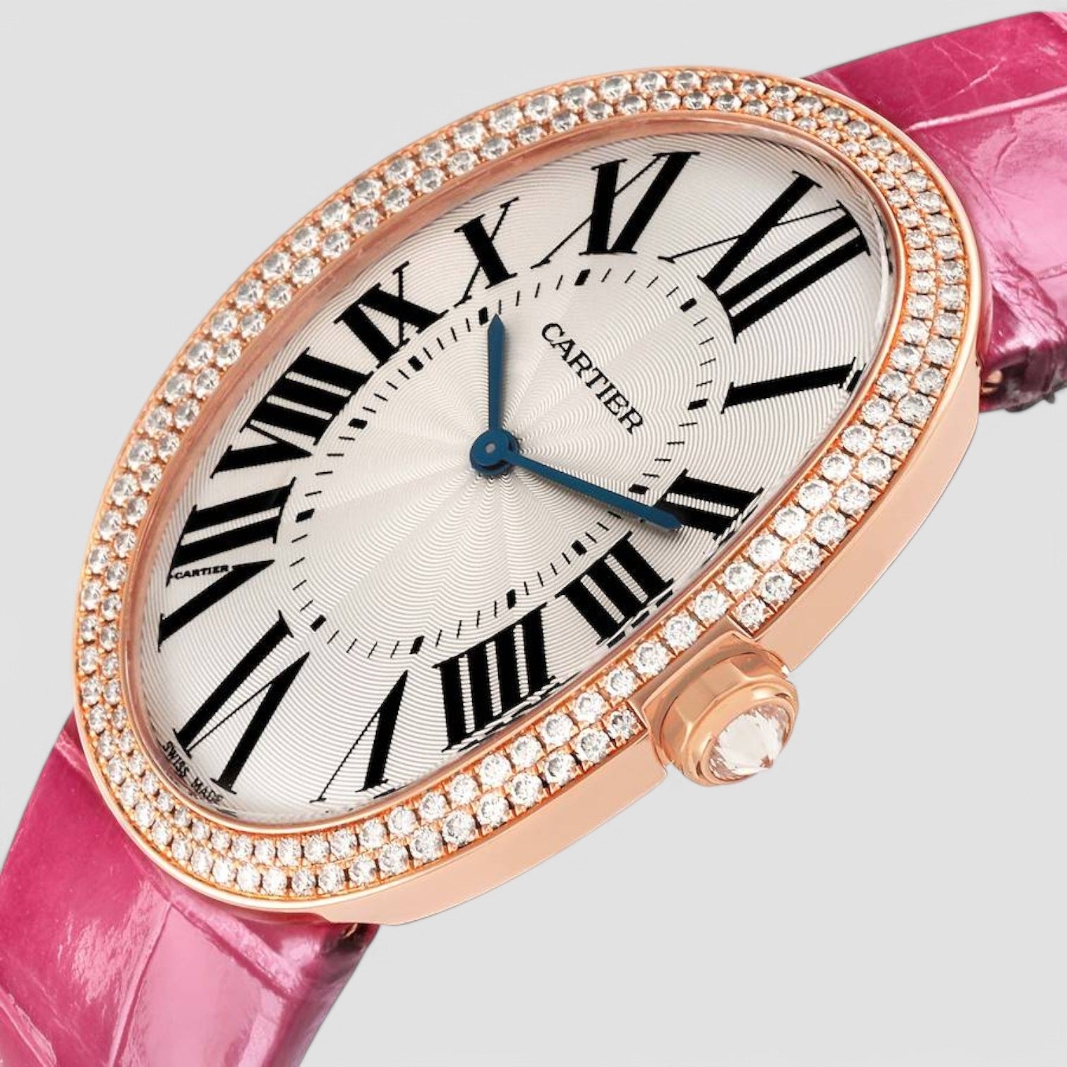 Baignoire Large Rose Gold Diamond Ladies Watch