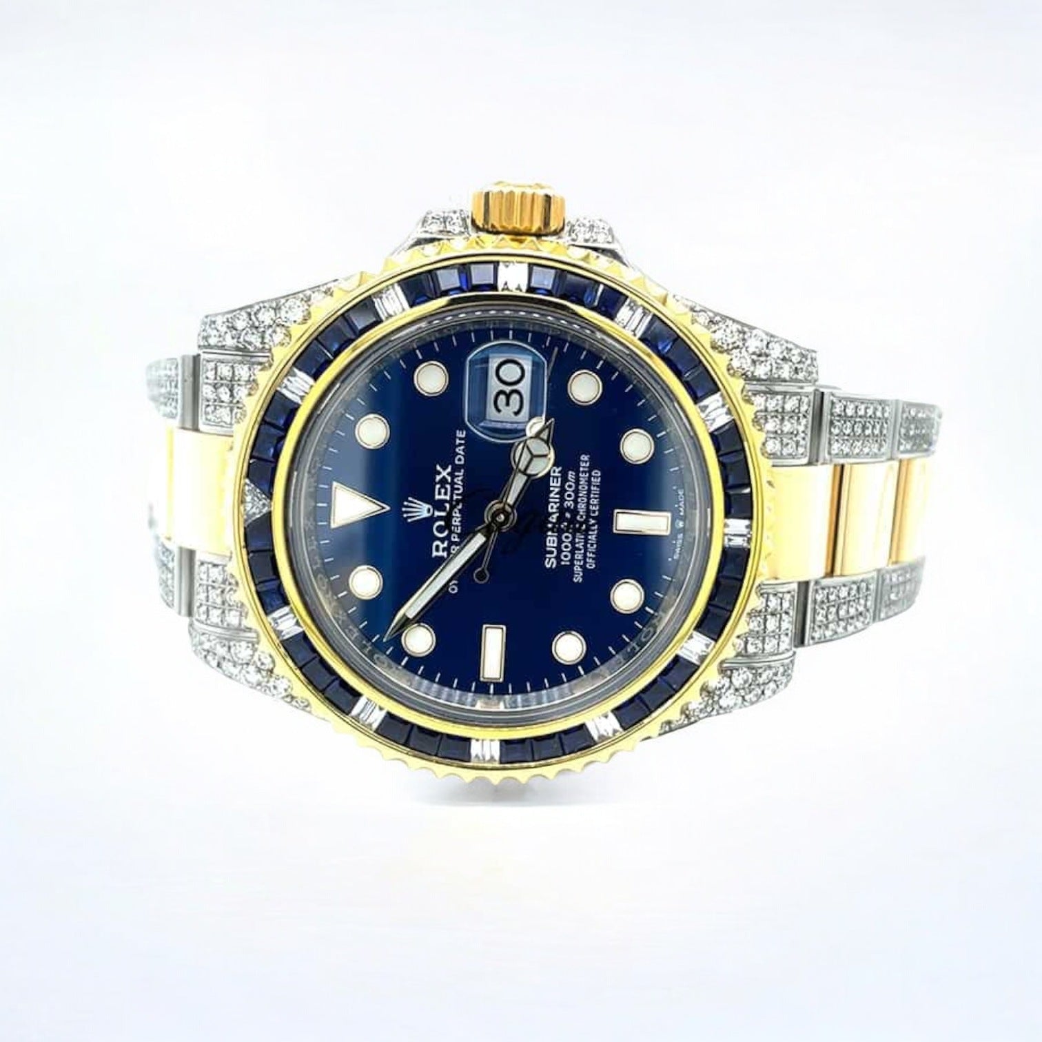 Submariner Date – Oyster – Royal Blue Dial – Custom Diamond-Set - Iced out