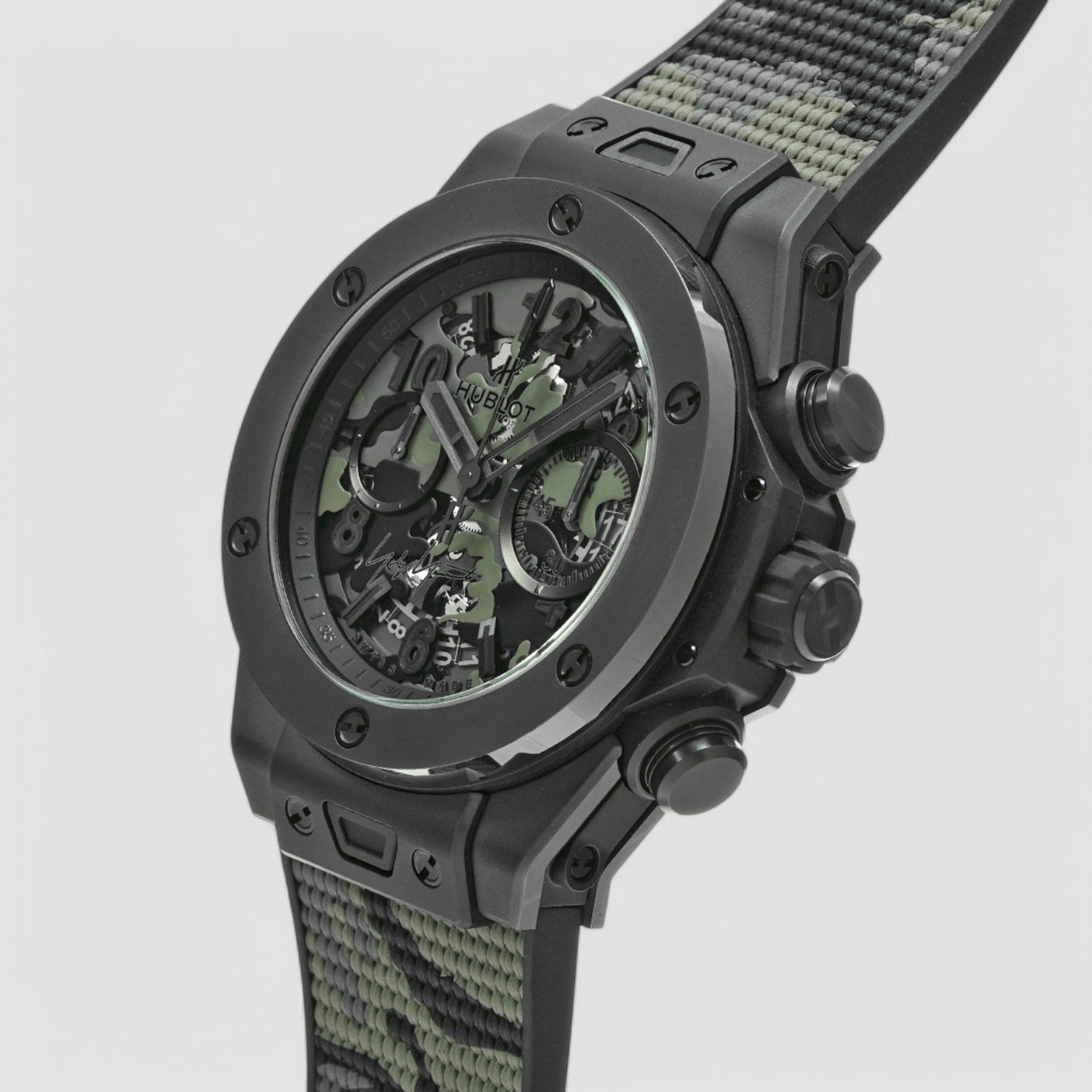 Big Bang Camo Yohji Yamamoto Chronograph Automatic Green Dial Men's Watch