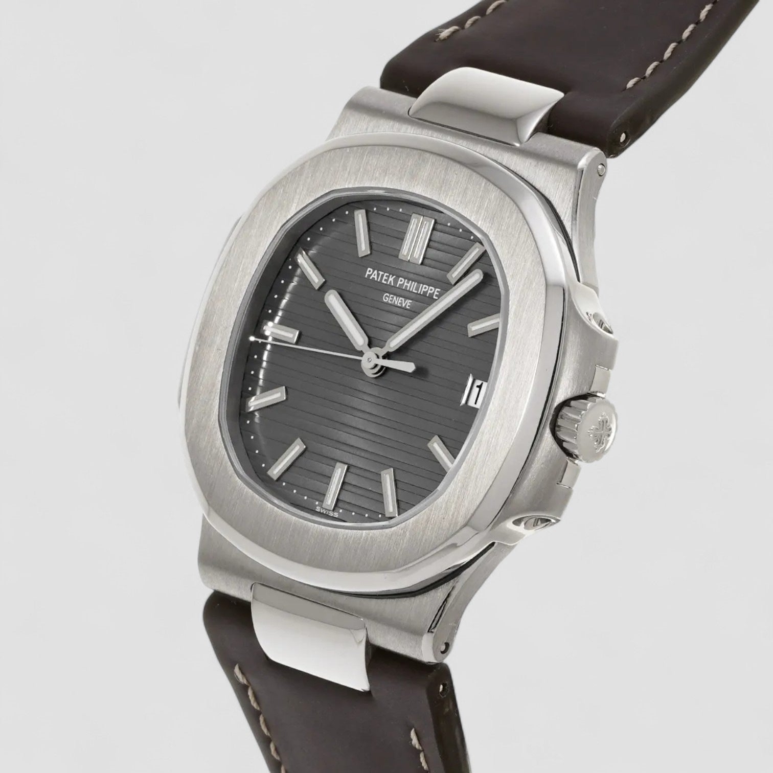 Nautilus Grey Dial 18K White Gold