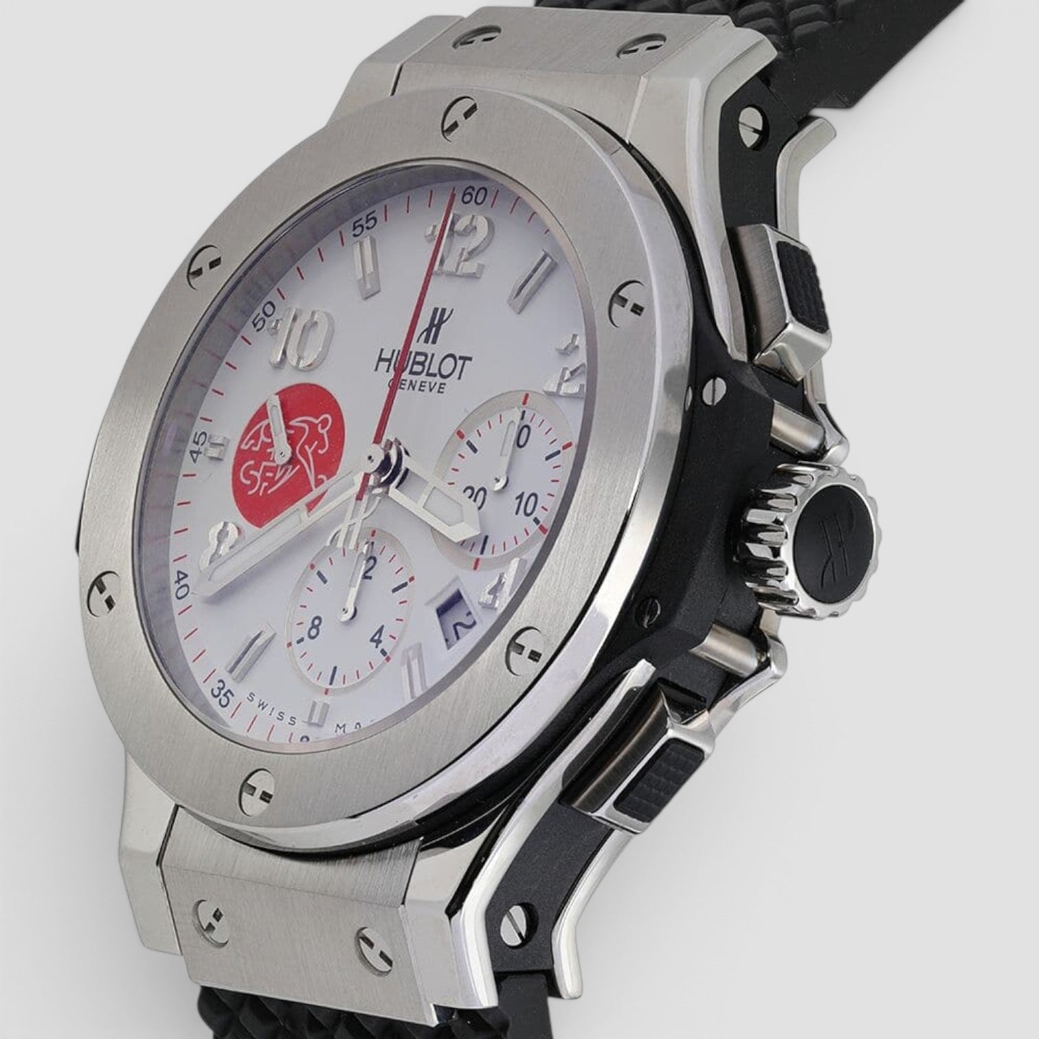 Stainless Steel White Dial Watch 44mm