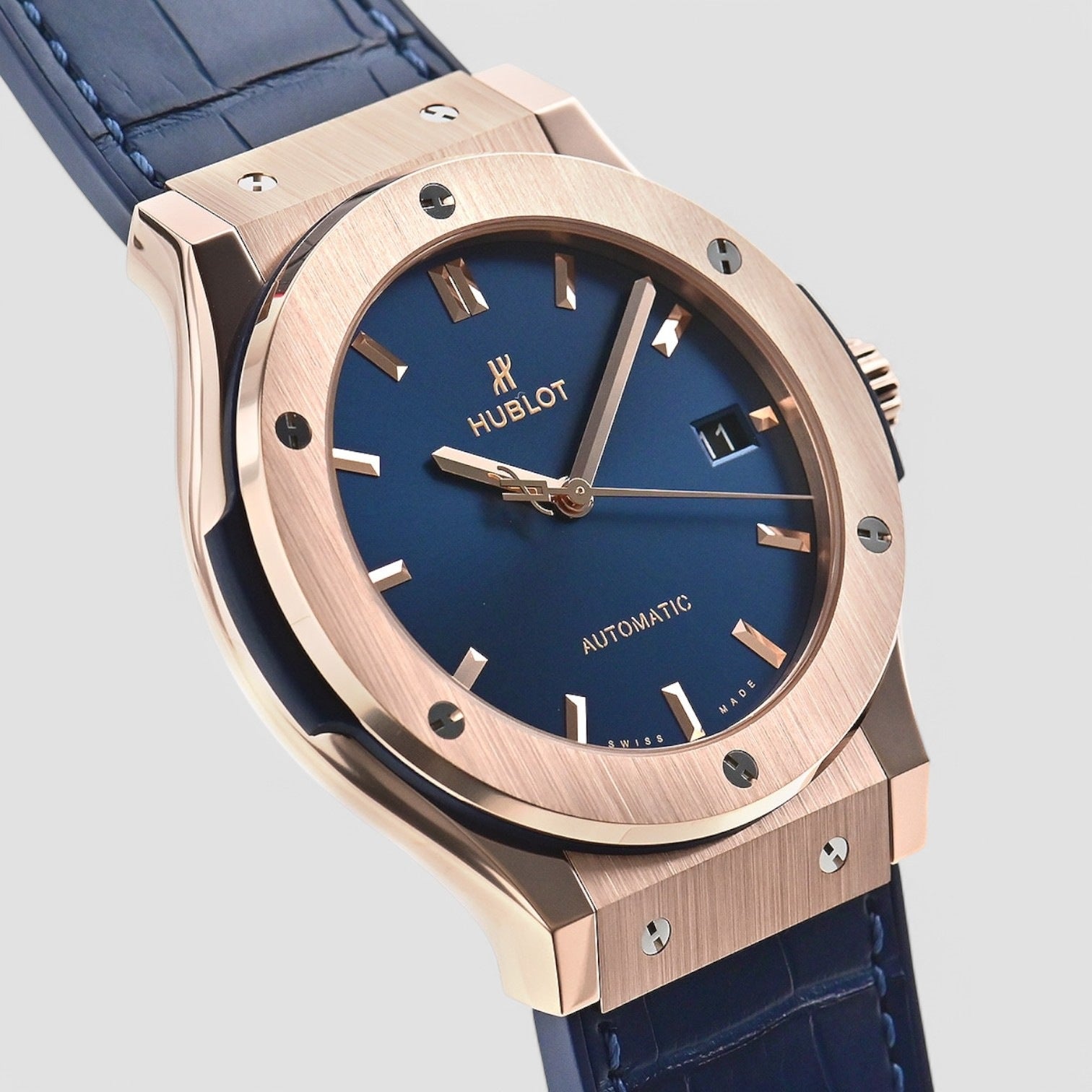 Classic Fusion Blue Sunray Dial 18kt King Gold Automatic Men's Watch