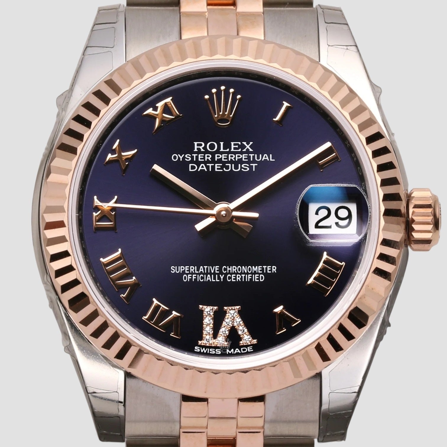 Datejust Lady 31 Purple Steel/18k rose gold Dia 31mm