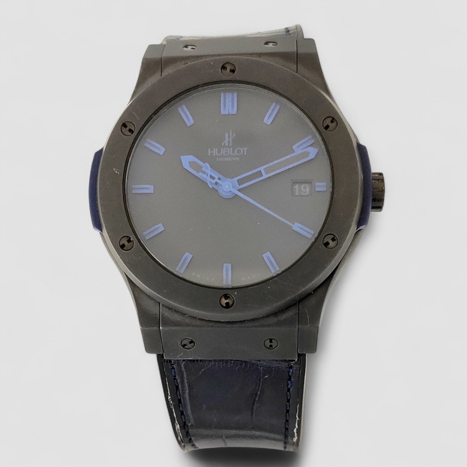 Classic Fusion Ceramic – All Black/Blue – Automatic 45mm