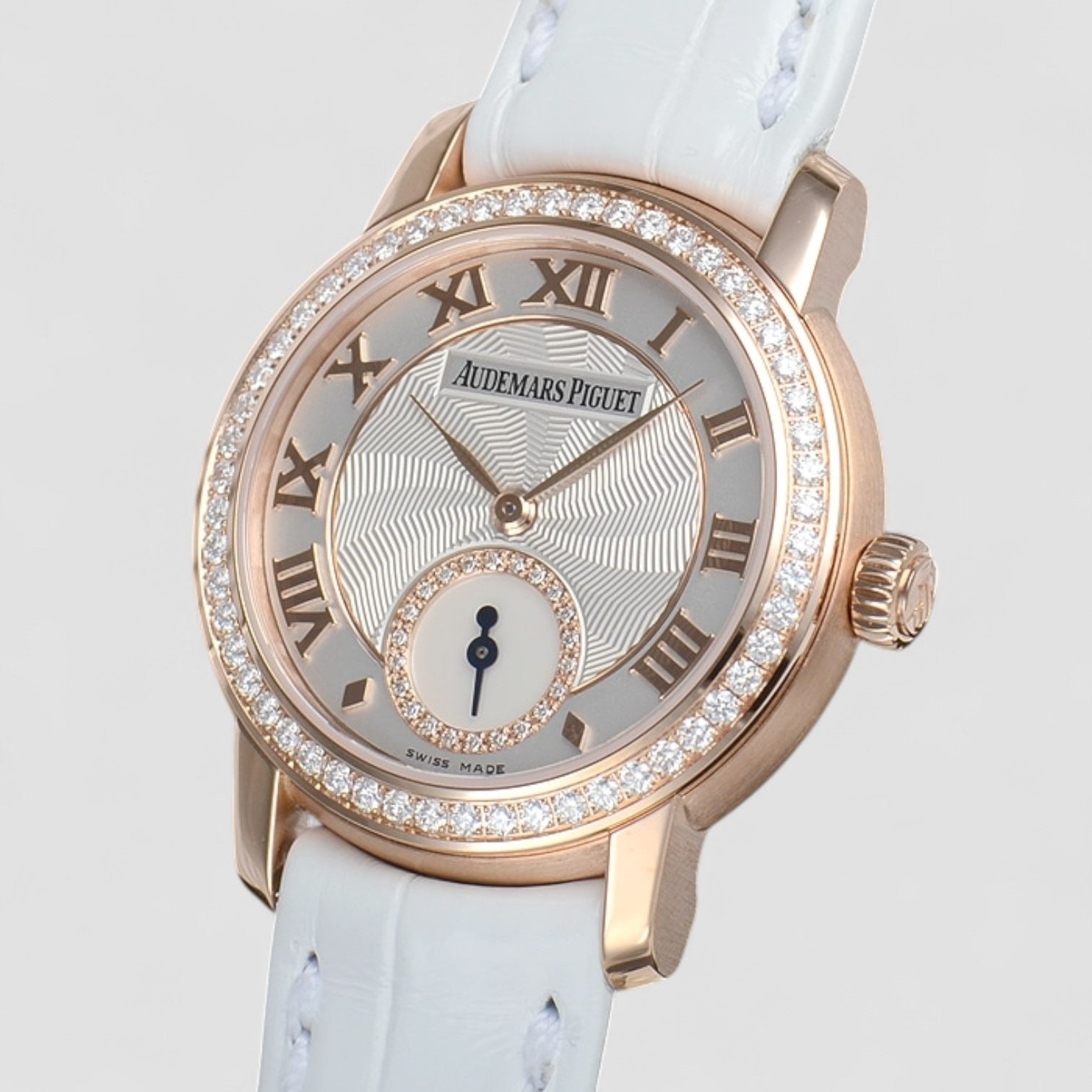 Jules Audemars Small Seconds Pink Gold Silver Roman Dial