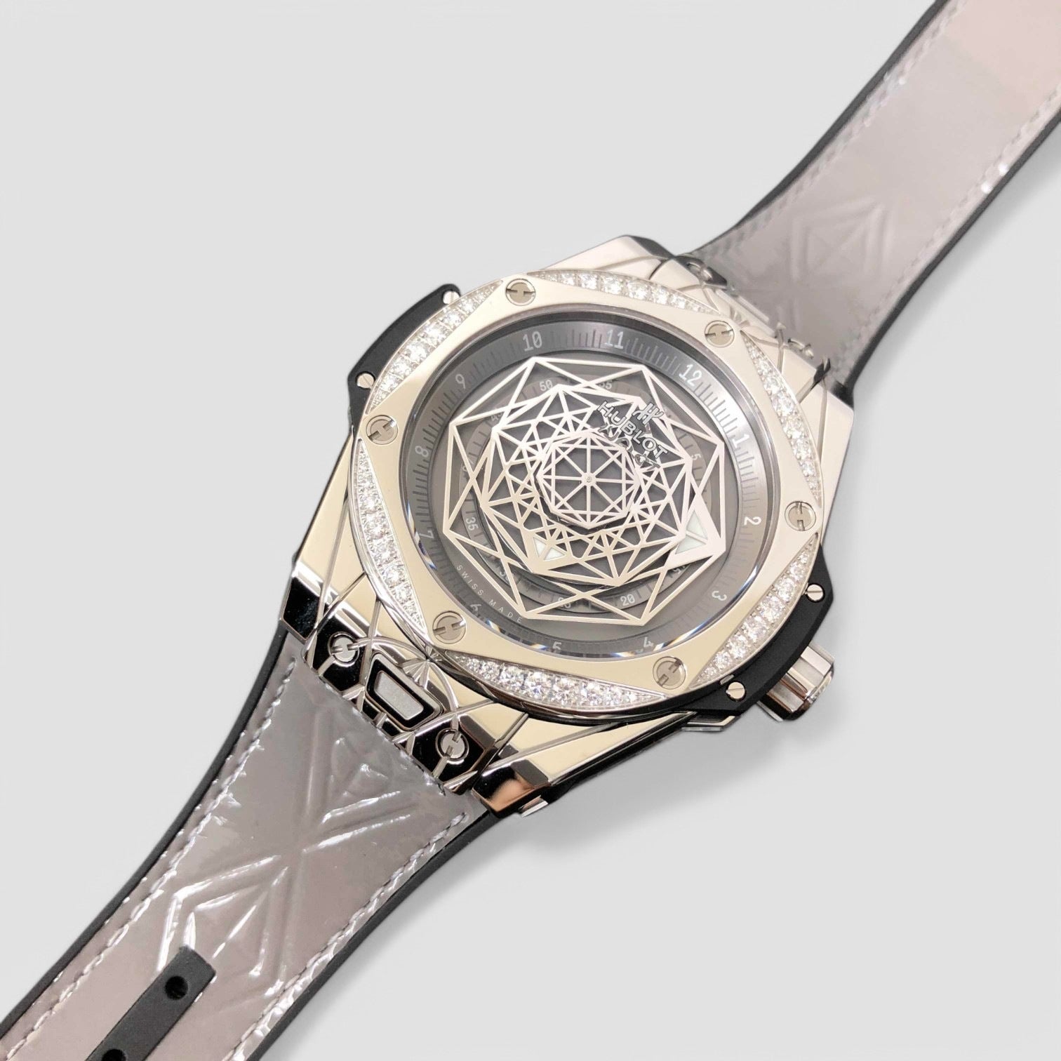Big Bang Sang Bleu Automatic Diamonds Grey Dial Watch