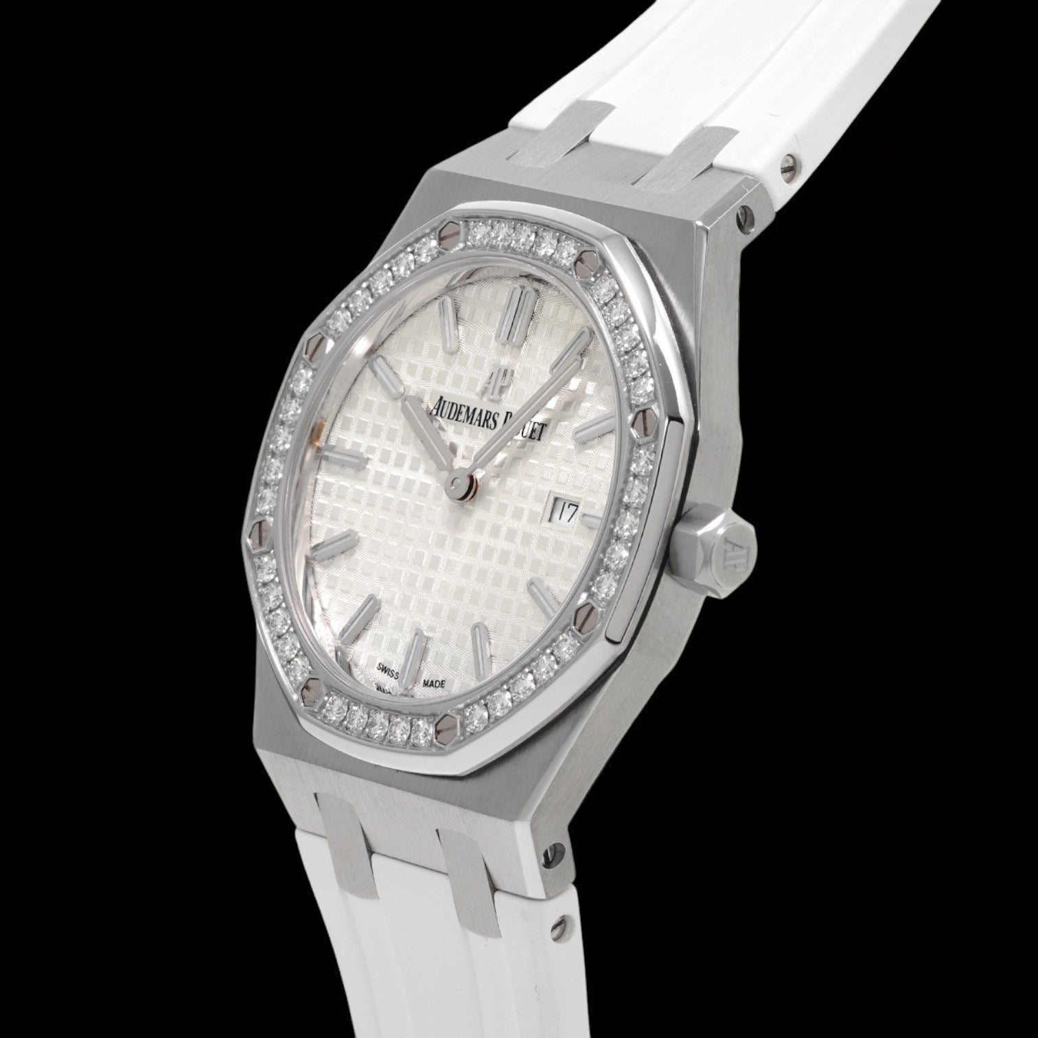 Royal Oak 33mm Ladies Watch - Silver Dial & Diamond Bezel