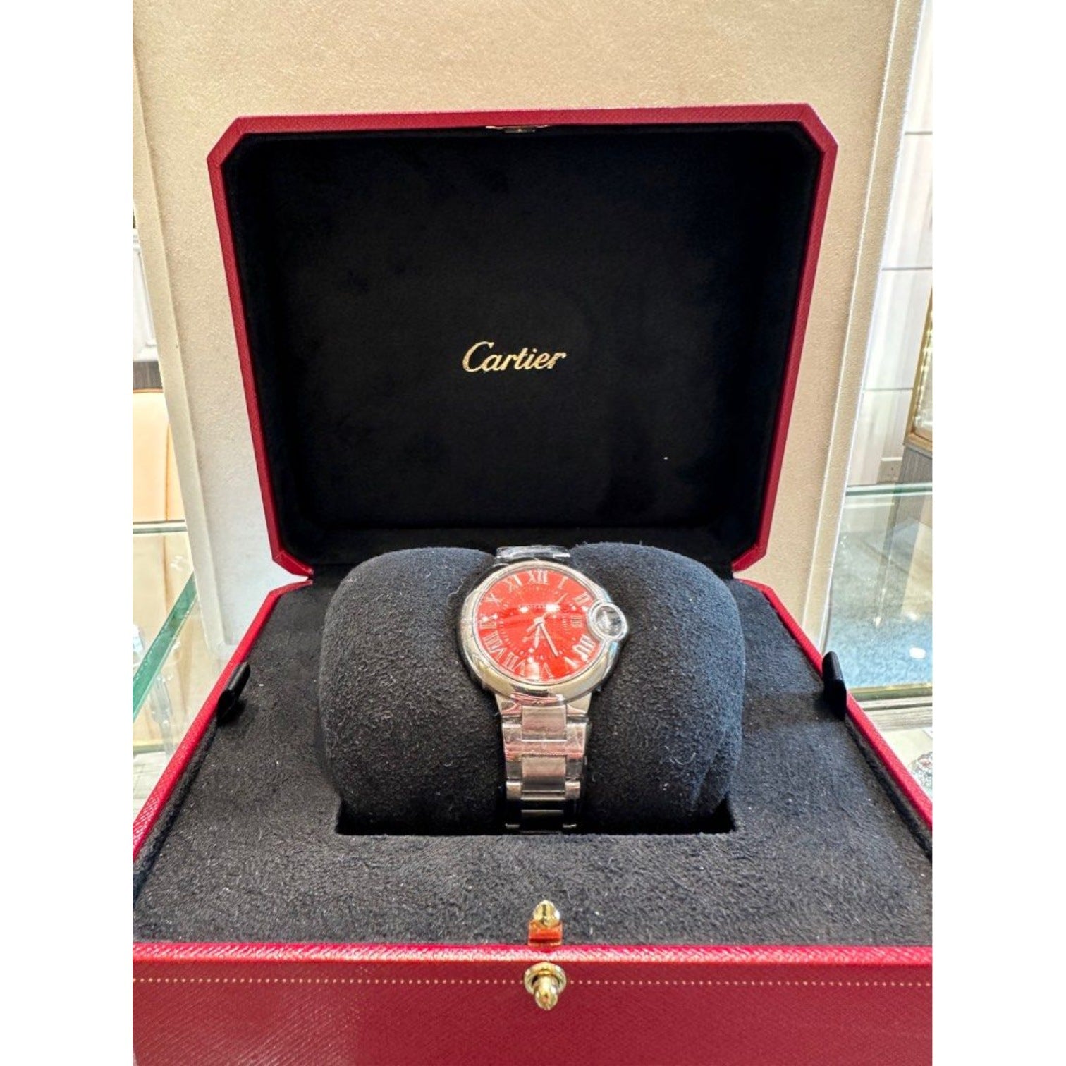 Ballon Bleu De Cartier Automatic 33 Mm Special Edition Red Dial