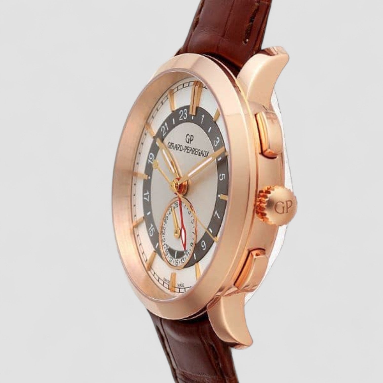 1966 Dual Time Mens 41mm Automatic Rose Gold 41mm
