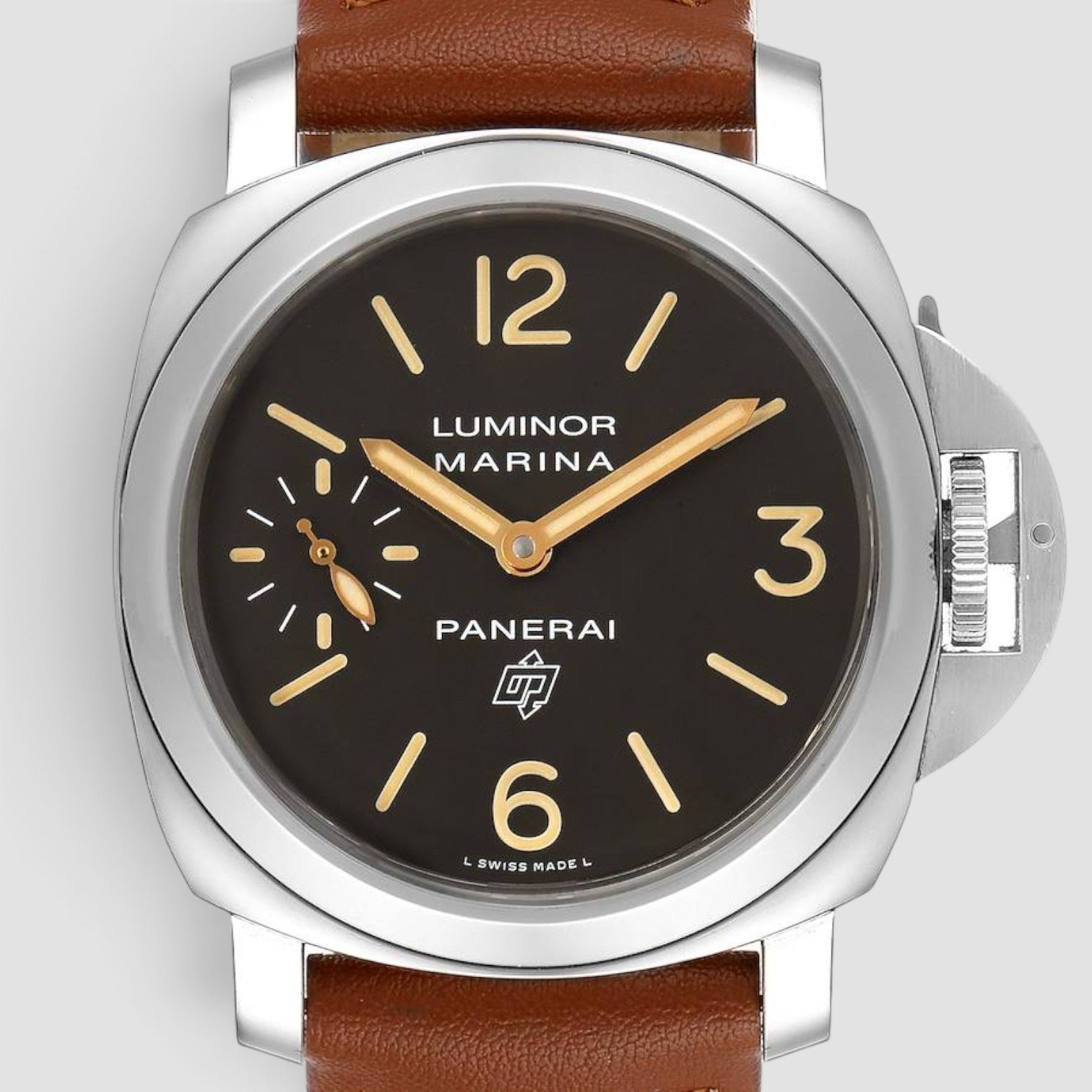 Luminor Marina Logo 44mm Steel Tropical Brown Dial