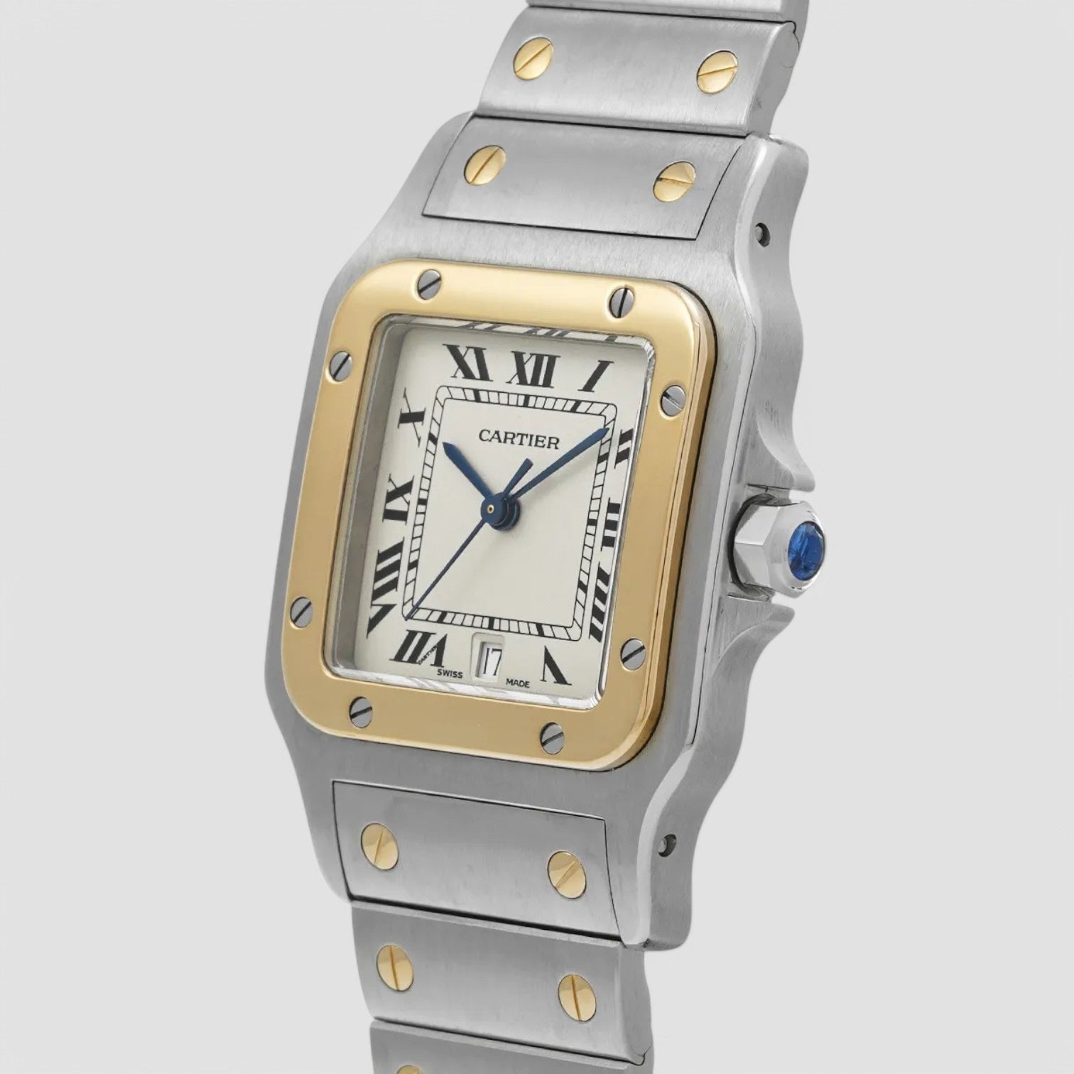 Santos SS / 18K Yellow Gold Quartz Description
