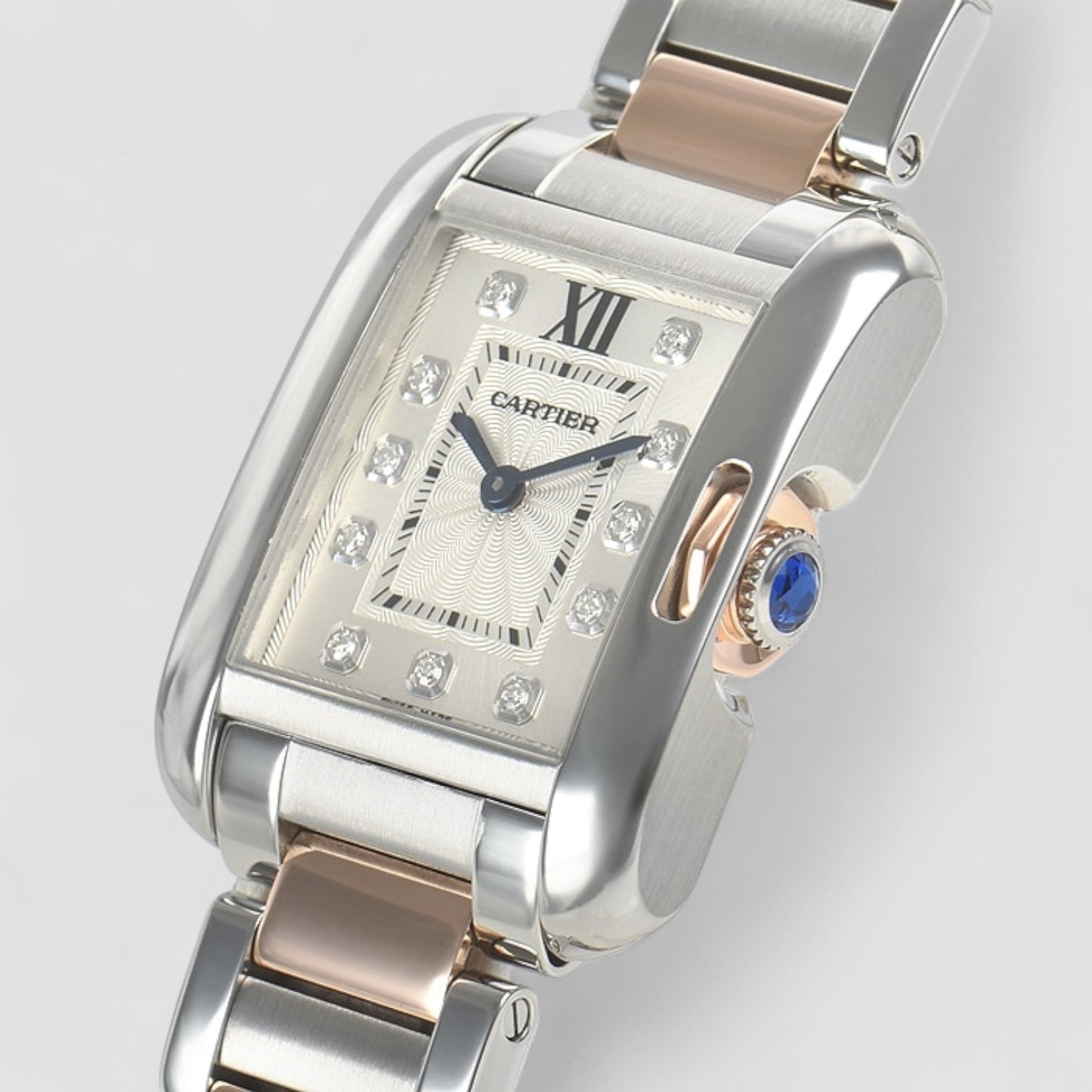 Tank Anglaise Small Diamond Dial 18K / SS