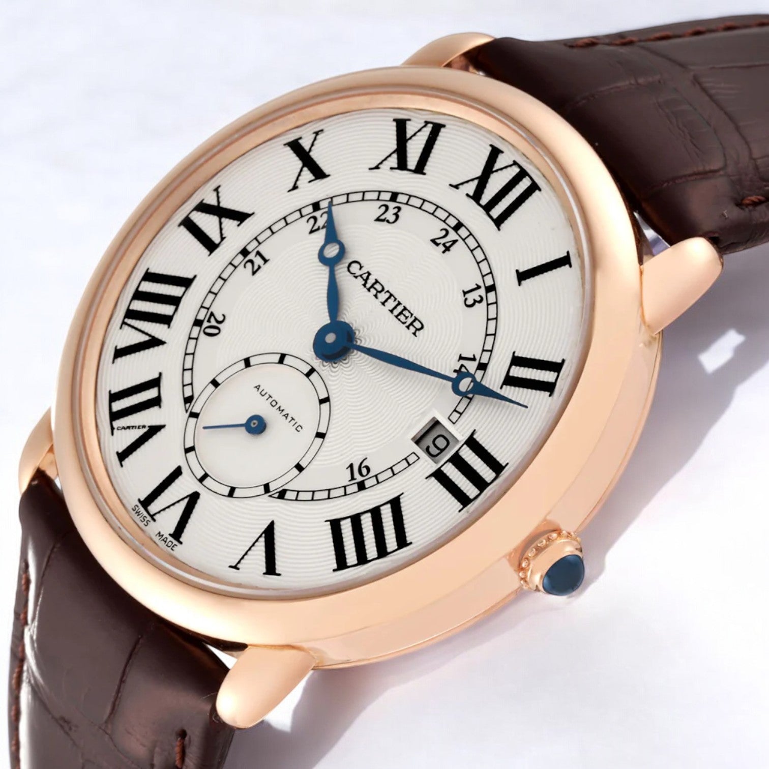 Ronde Louis Cartier 18k Rose Gold Automatic 40mm