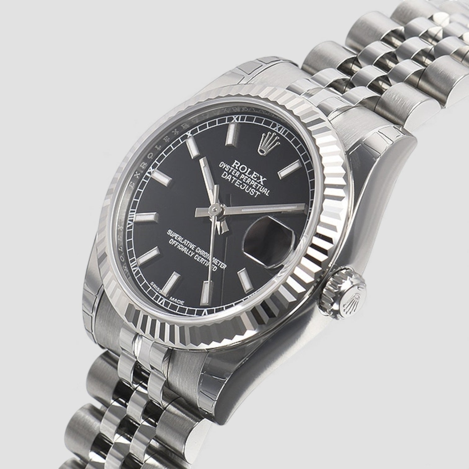 Datejust 31 Black Dial Jubilee Bracelet Watch