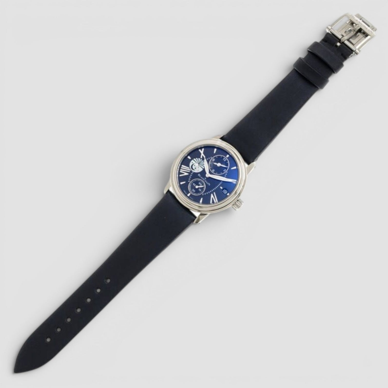 Léman Moonphase 34mm Steel Black Dial