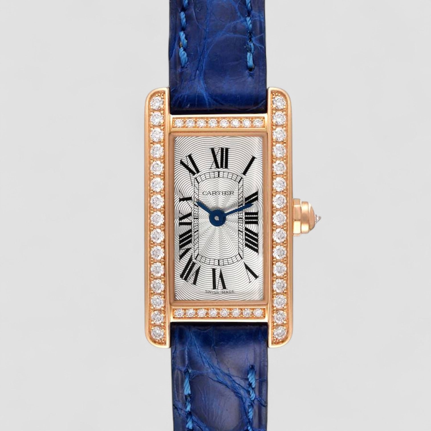 Tank Americaine Mini Rose Gold Diamond Ladies Watch