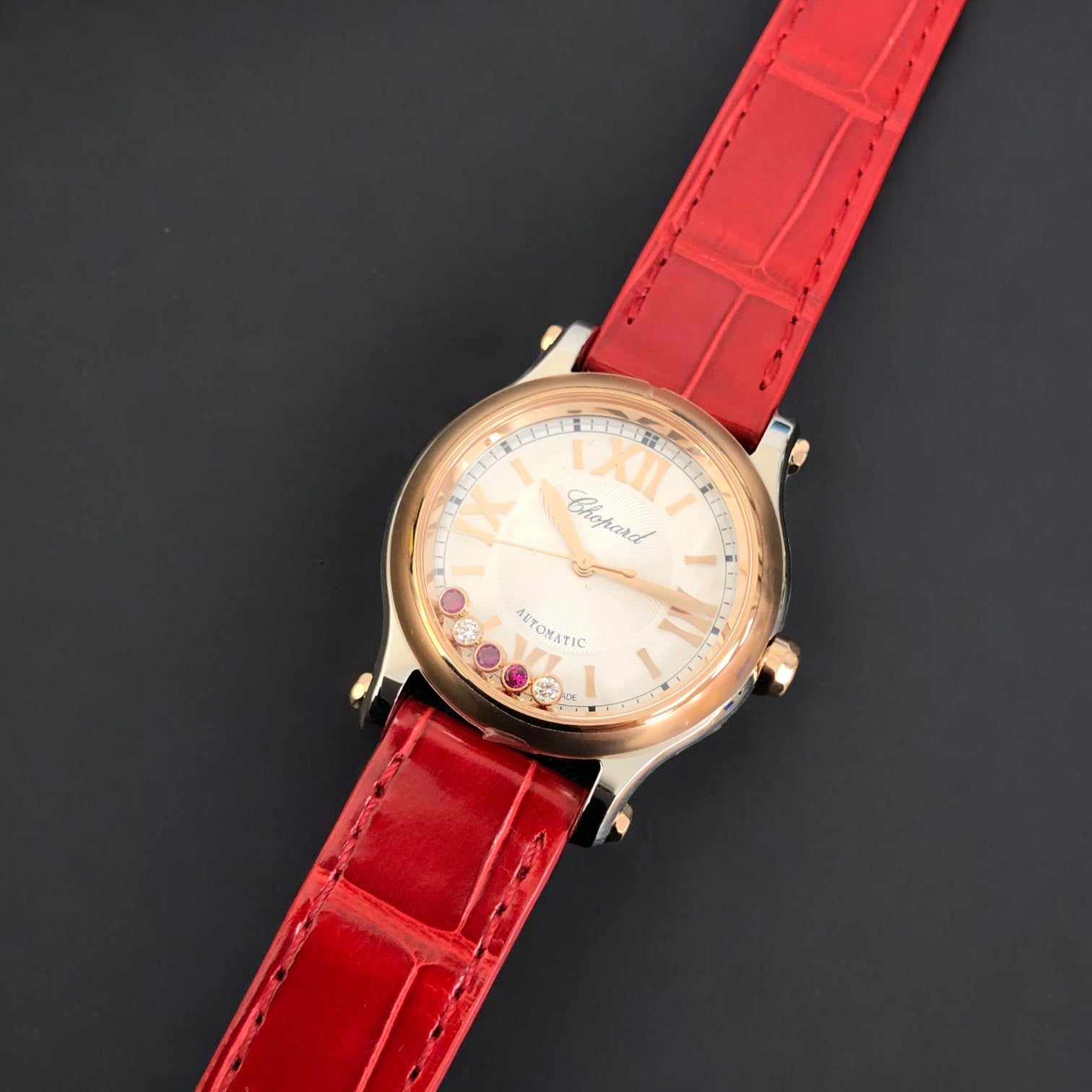 Happy Sport Steel Rose Gold Automatic 30mm