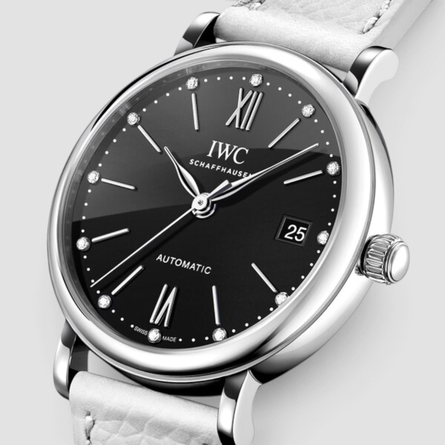 Portofino Automatic 37mm Stainless Steel Black Diamond Dial