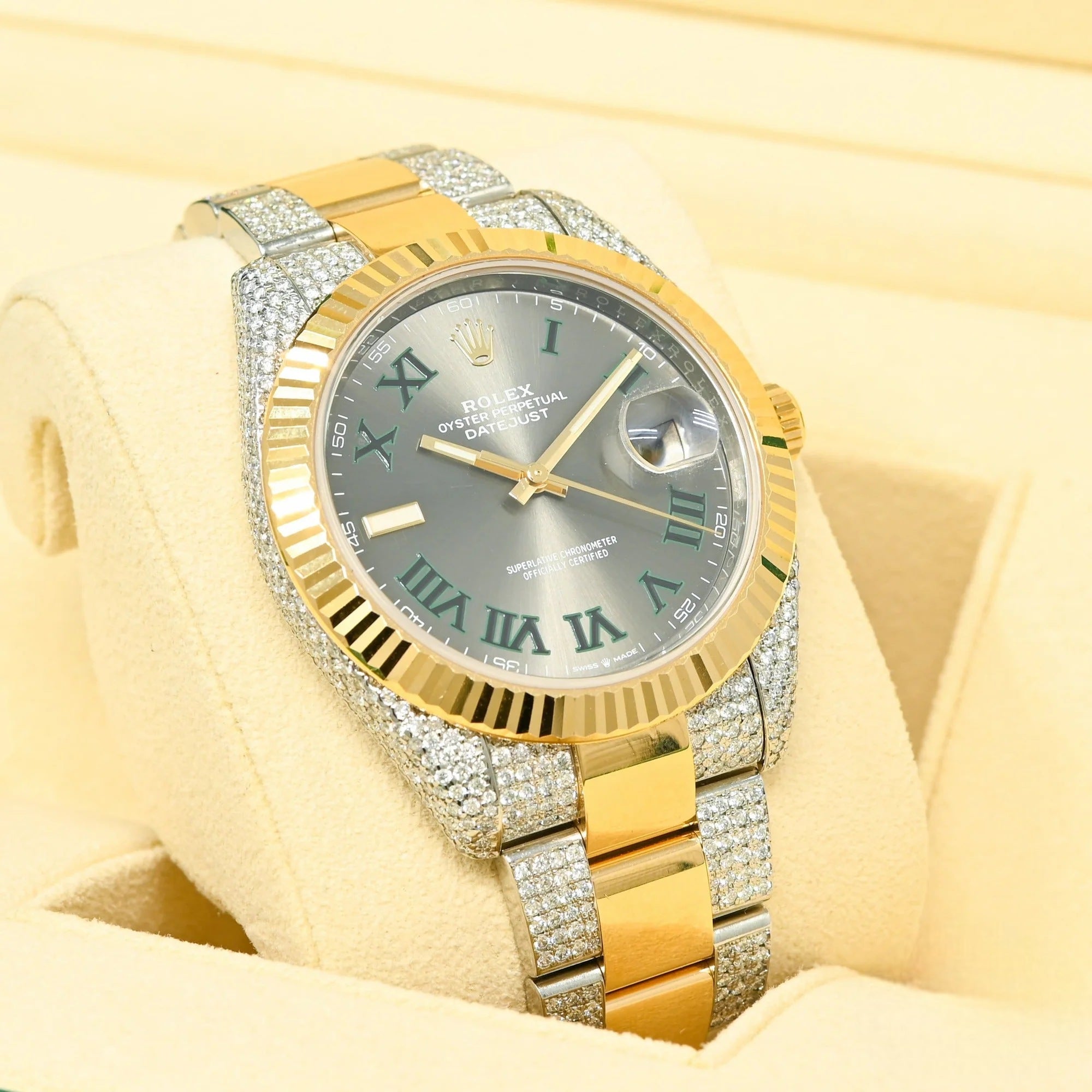 DATEJUST 41MM - WIMBLEDON FLUTED ICED out