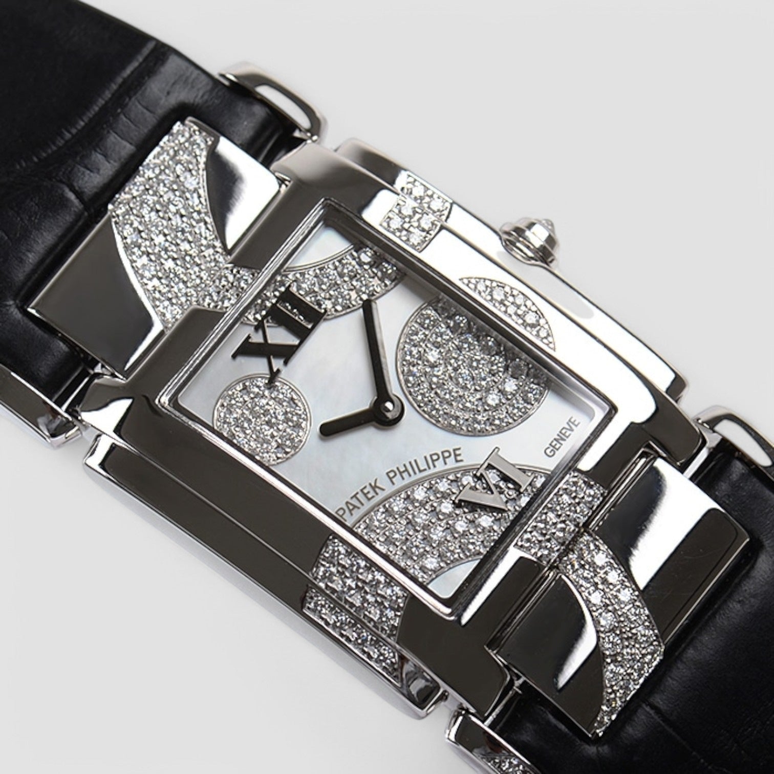 Twenty~4 Mother of Pearl Dial Leather Ladies Watch