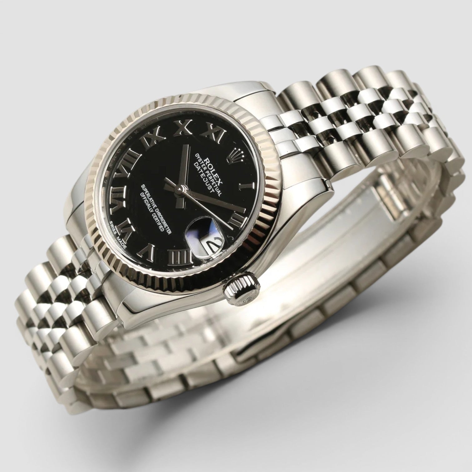 Datejust 31 black roman dial jubilee