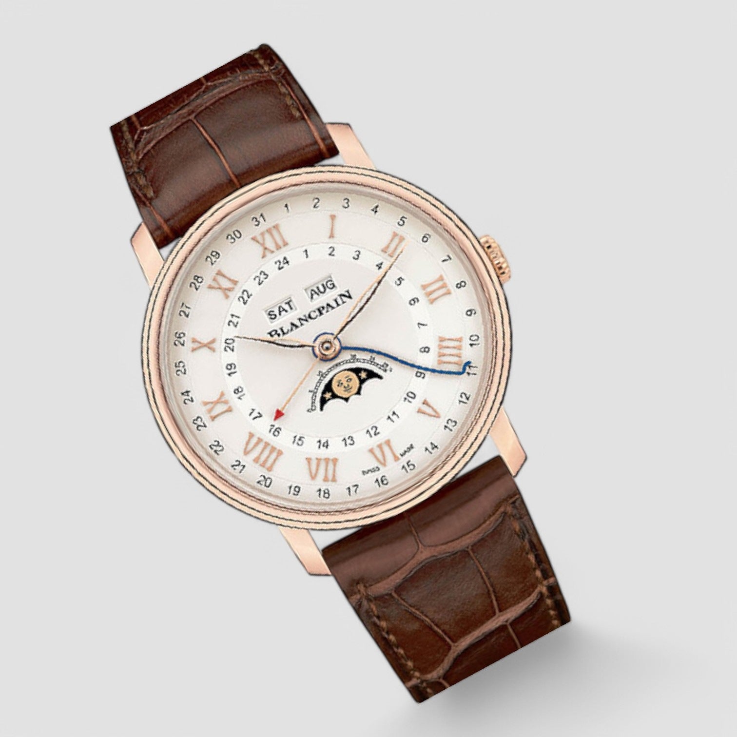 Villeret Moonphase Complete Calendar GMT 18K Rose Gold
