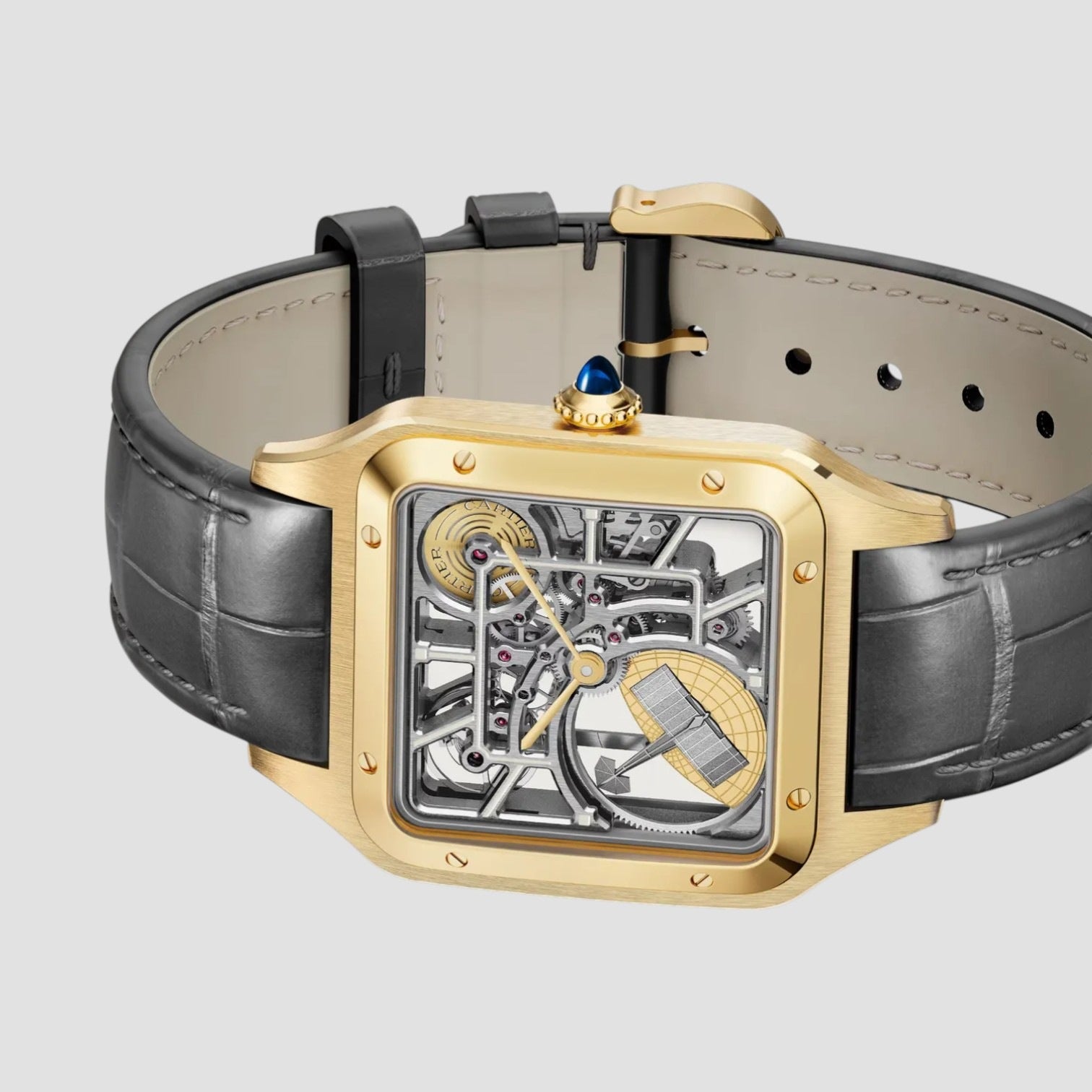 Santos-Dumont Skeleton micro-rotor watch Large model