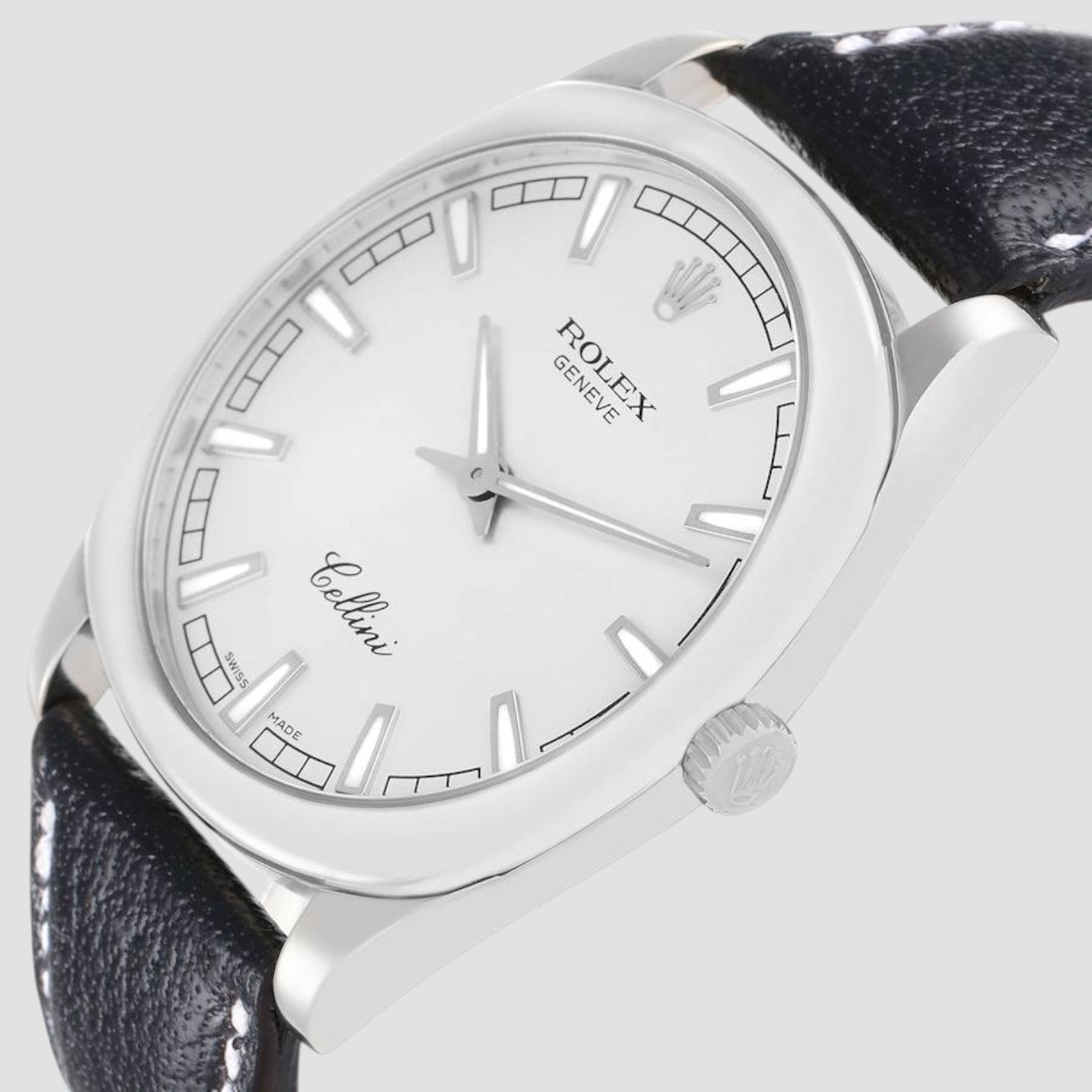 Cellini Danaos White Gold Silver Dial Mens Watch